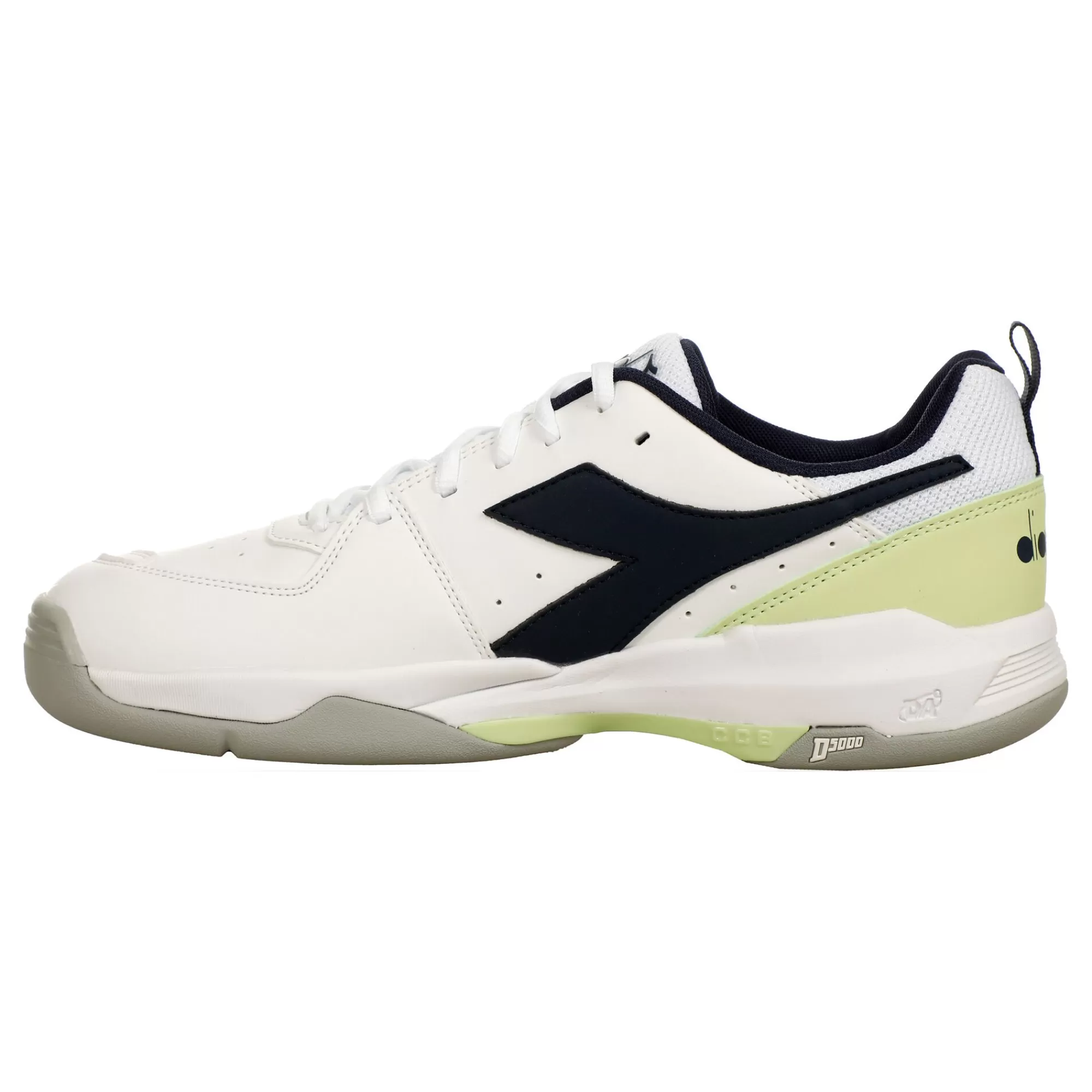 S. Challenge 5 SL Carpet Shoe Kids - White, Blue>Diadora Cheap