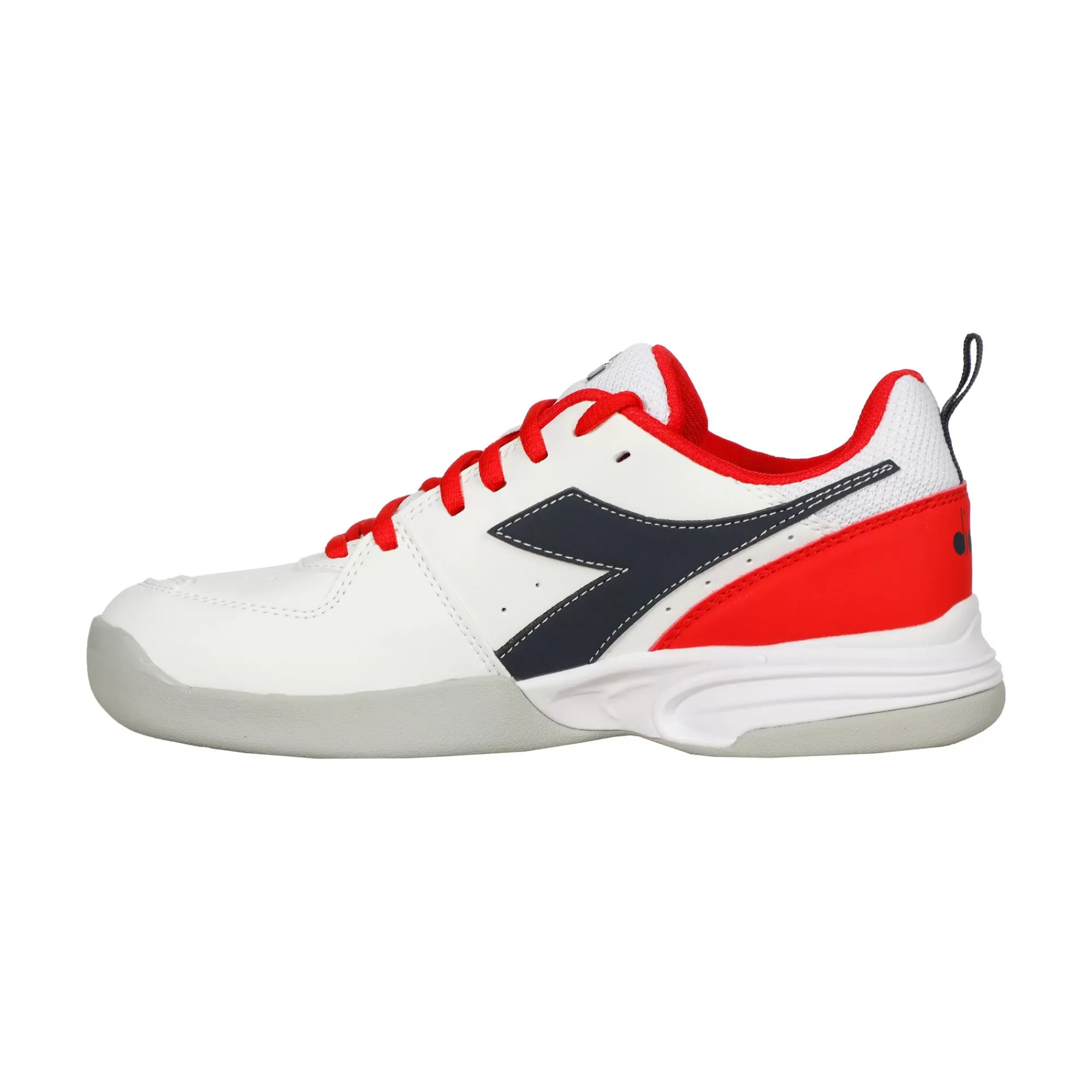 S. Challenge 5 SL Carpet Shoe Kids - White, Red>Diadora Cheap