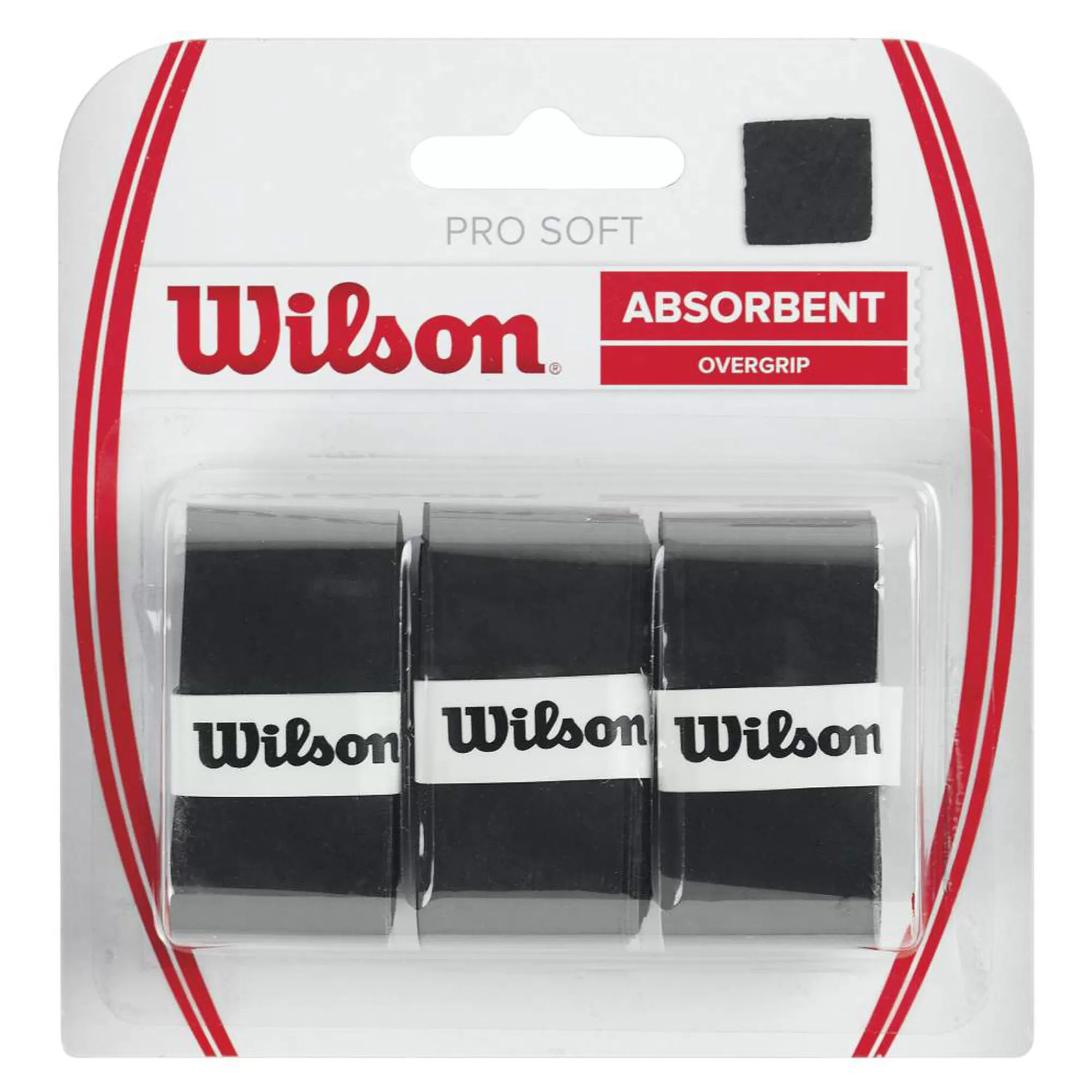 Soft Overgrip 3 Pack - Black>Wilson Clearance