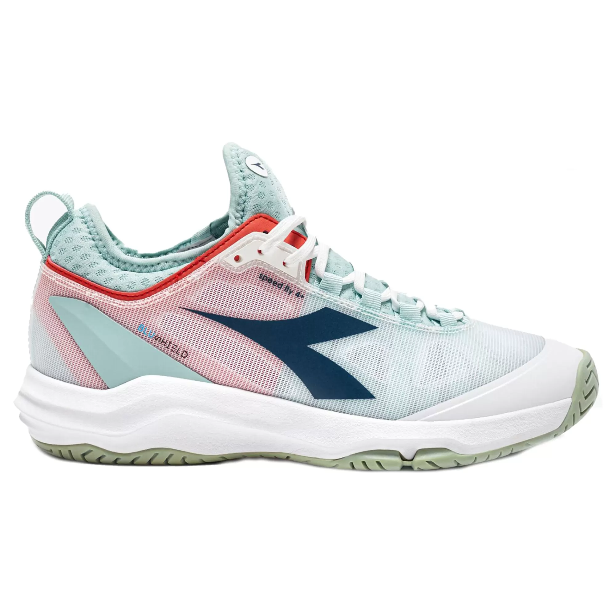 Speed Blushield Fly 4 + All Court Shoe Women - White, Mint>Diadora Online