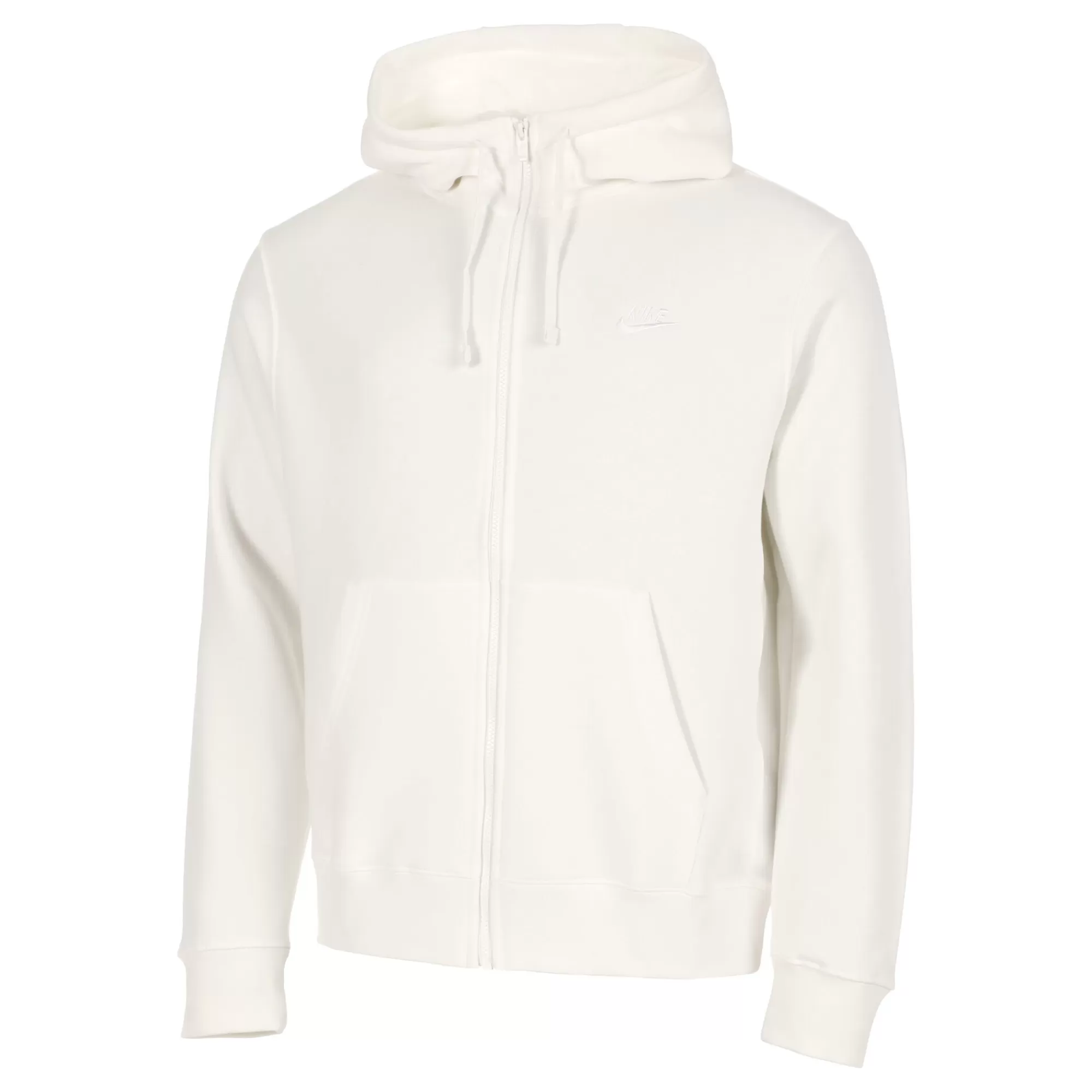 Sportswear Club Full Zip Hoodie Men - Cream, White>Nike Cheap