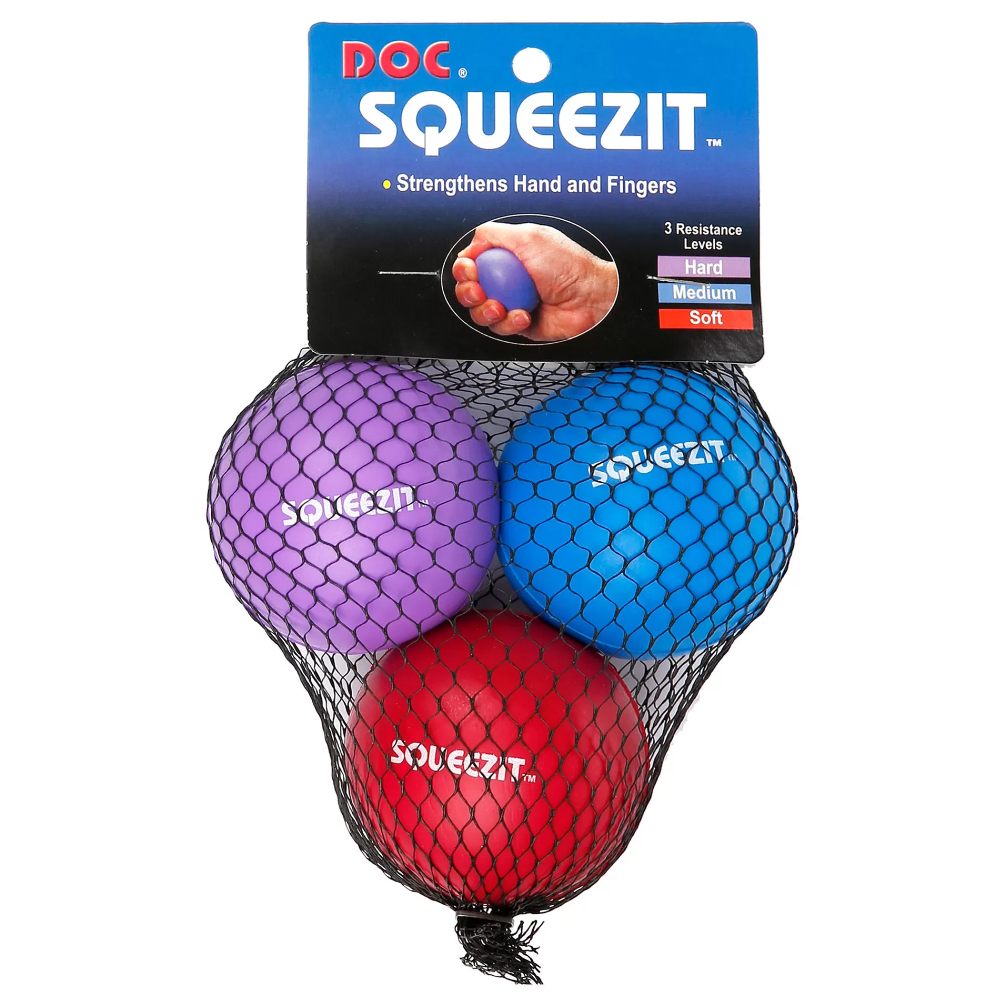 Squeez It Ball 3 Pack - Blue, Violet>Tourna Shop