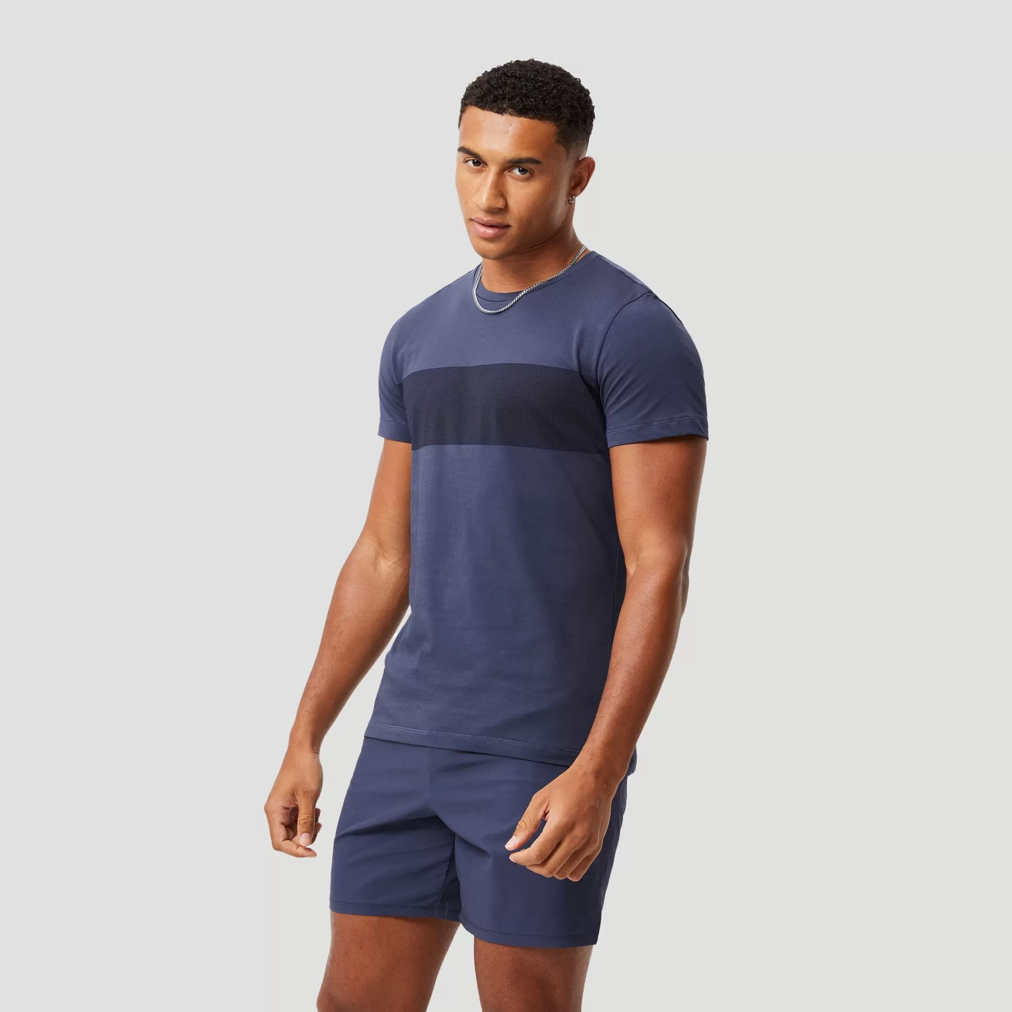 Stripe T-Shirt Men - Blue Grey>Björn Borg Best