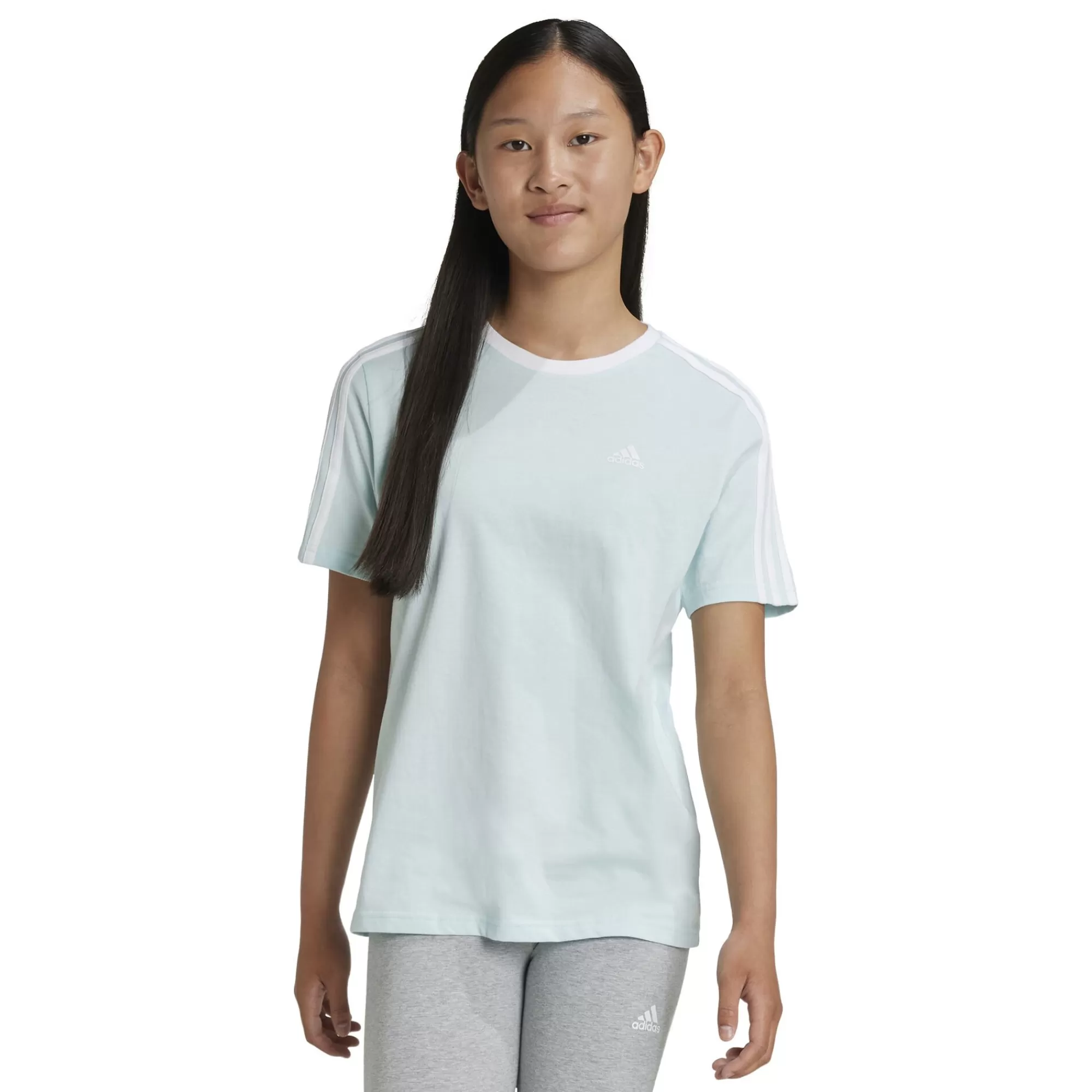 3Stripes BF T-Shirt Girls - Mint, White>adidas Fashion