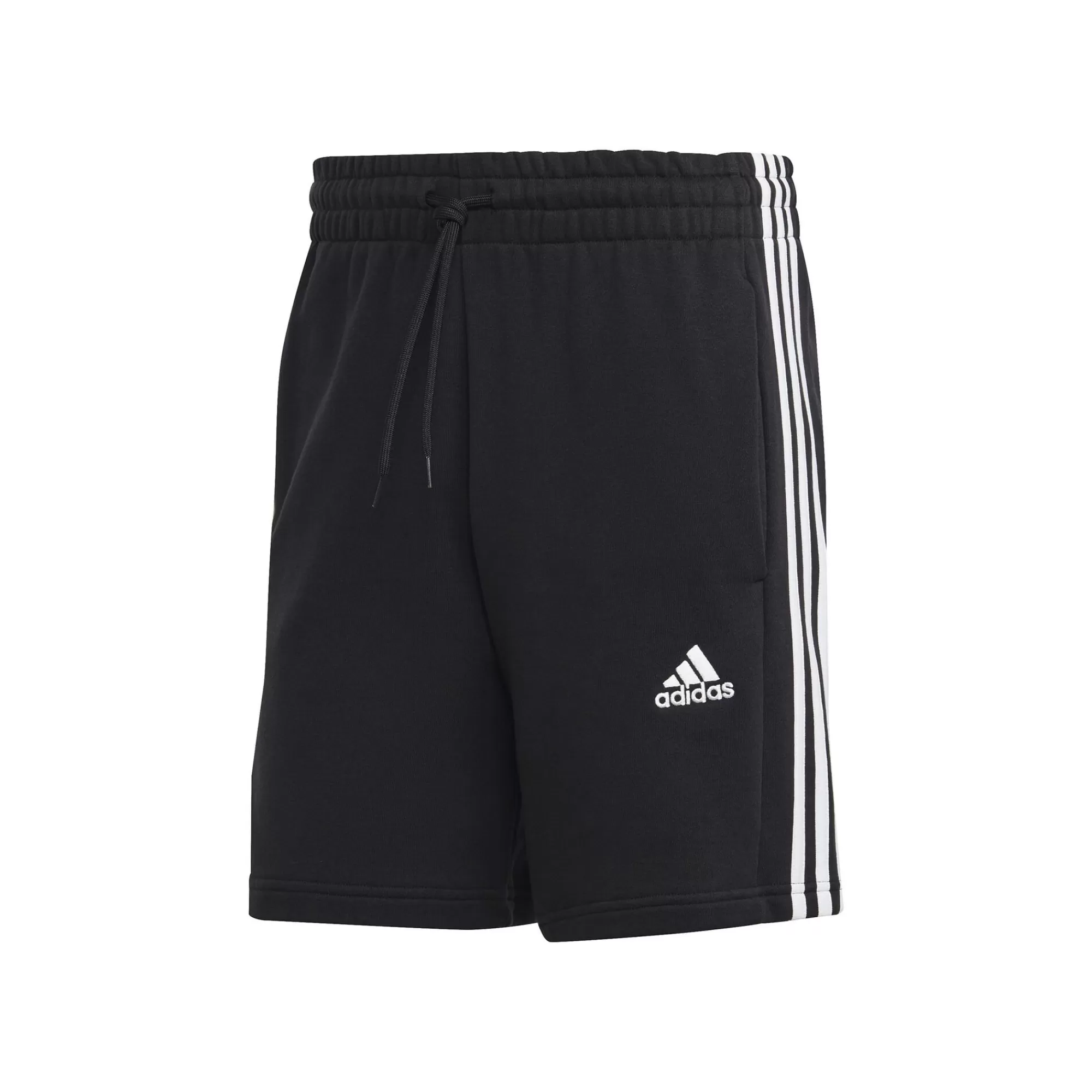3 Stripes French Terry Shorts Men - Black, White>adidas Discount