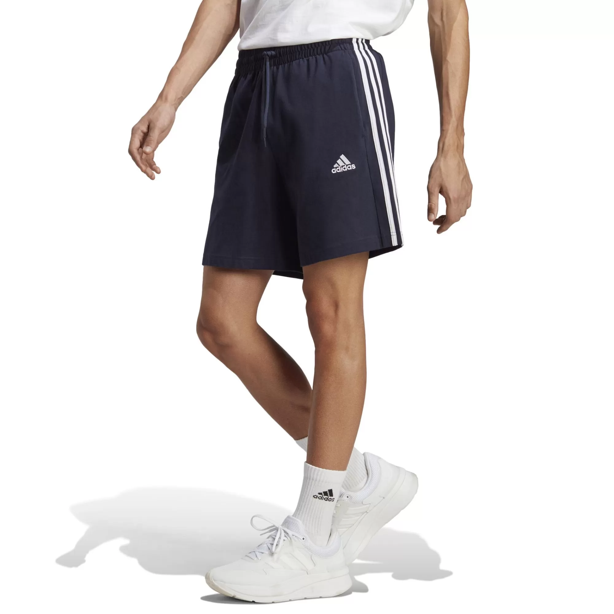 3 Stripes Single Jersey 7 Shorts Men - Dark Blue>adidas Cheap