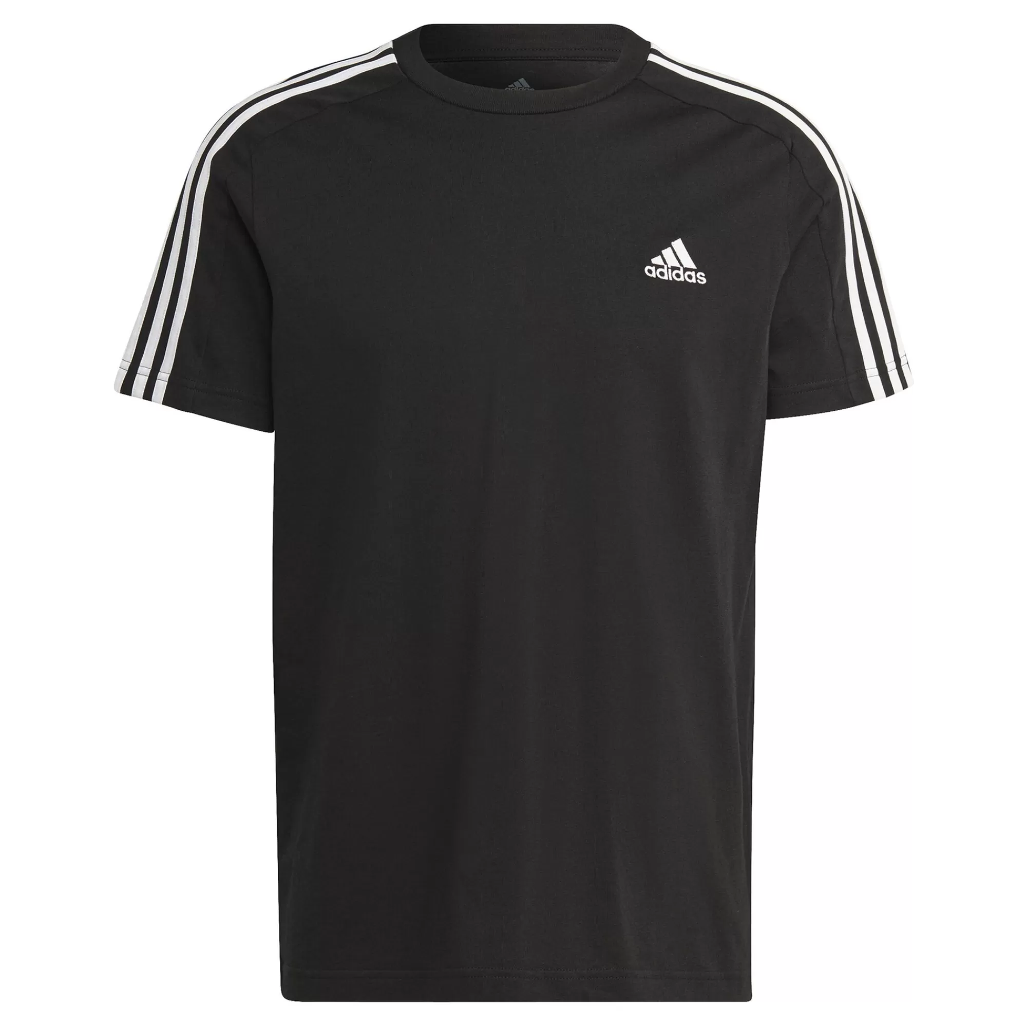 3 Stripes Single Jersey T-Shirt Men - Black, White>adidas Online