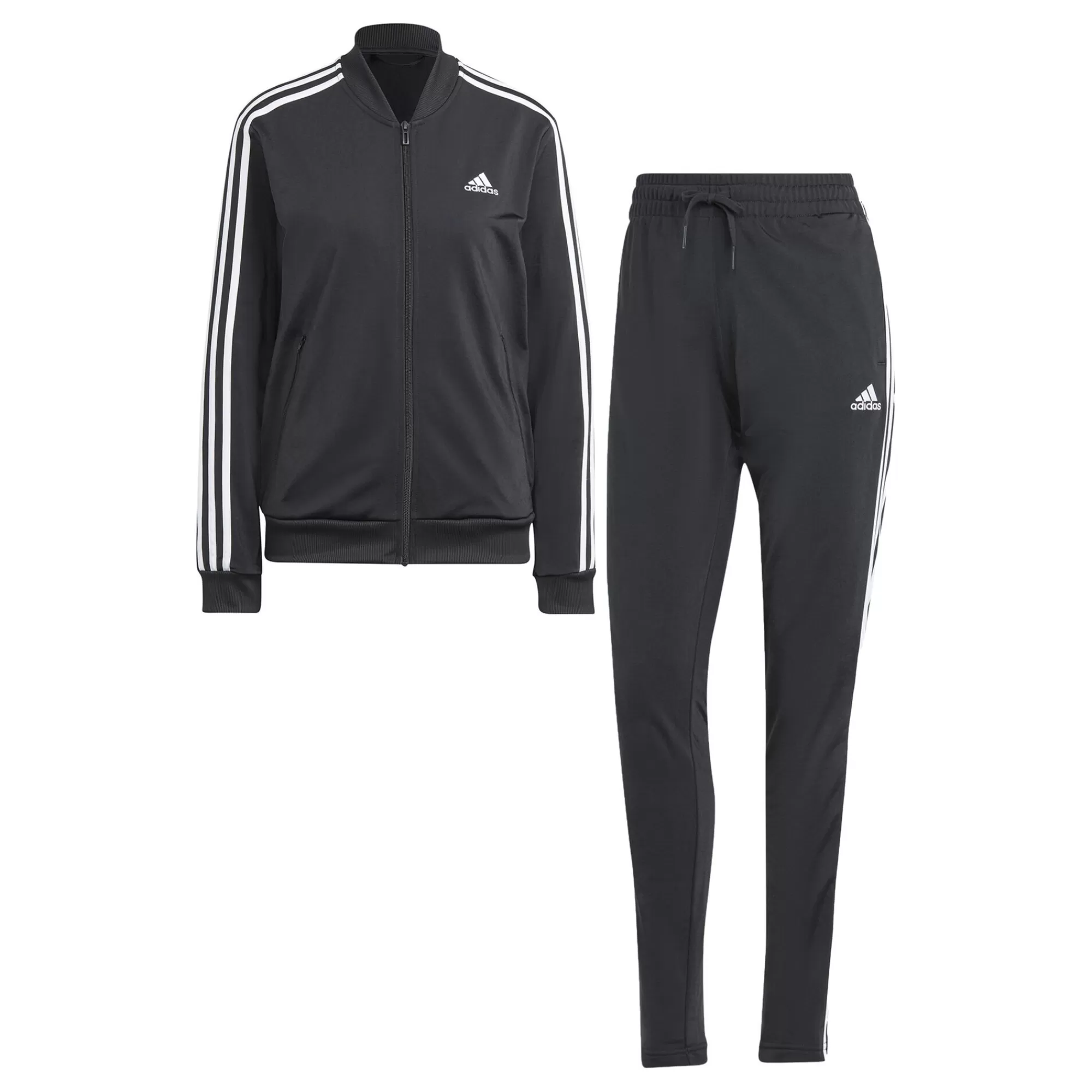 3 Stripes Tracksuit Women - Black, White>adidas New