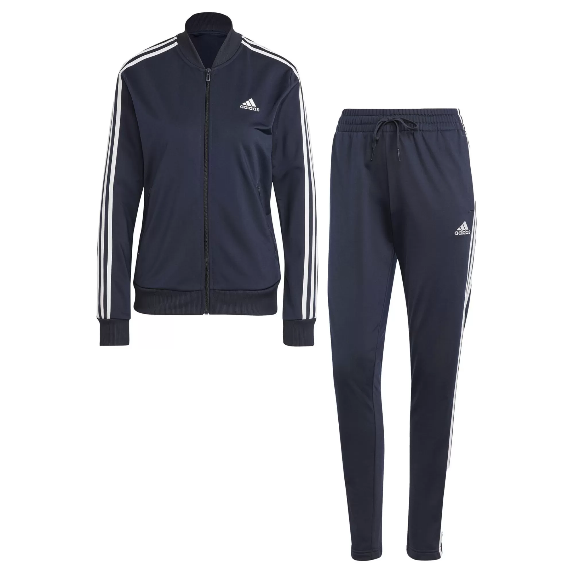 8 Stripes Tracksuit Women - Dark Blue, White>adidas Clearance