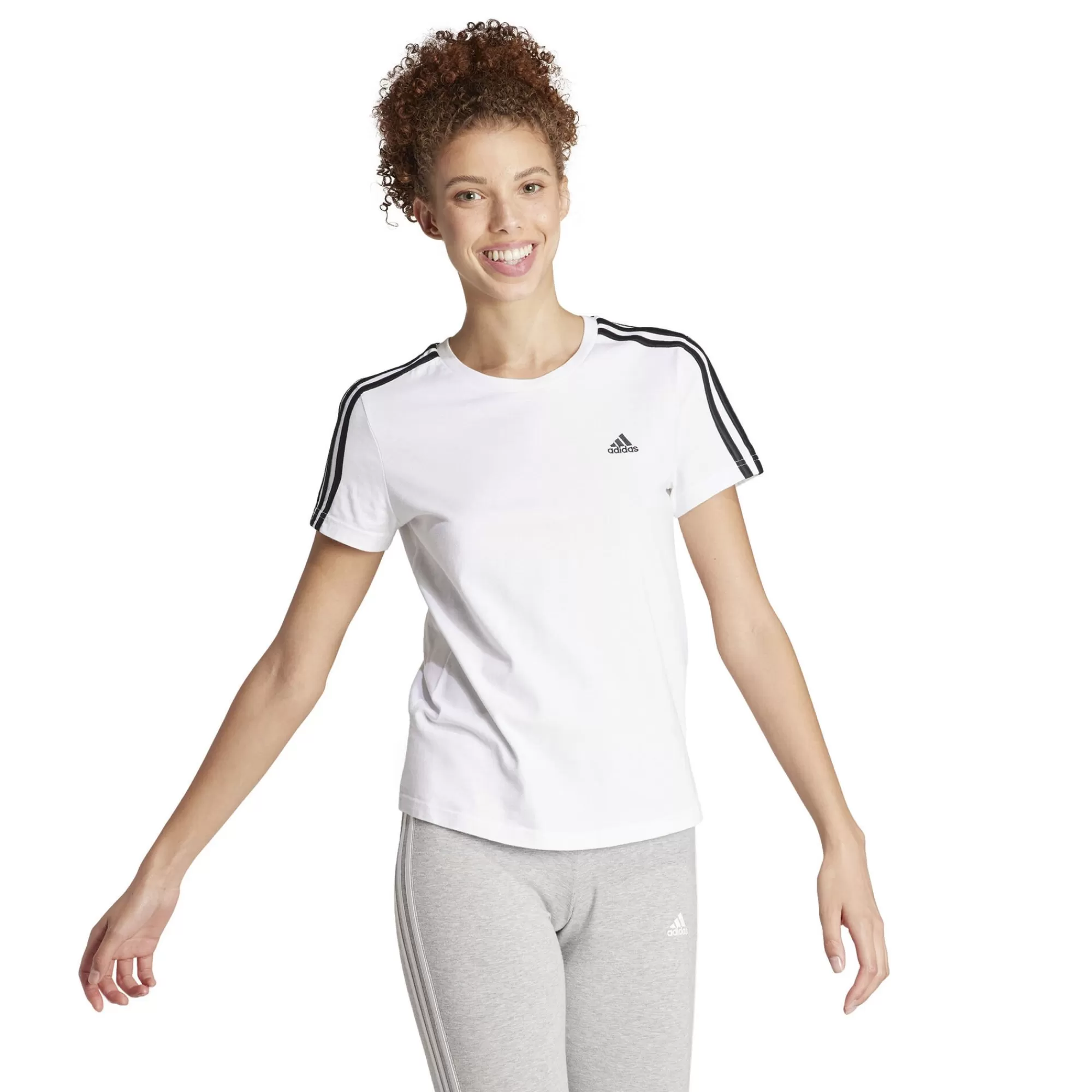 3 Stripes T-Shirt Women - White, Black>adidas Fashion