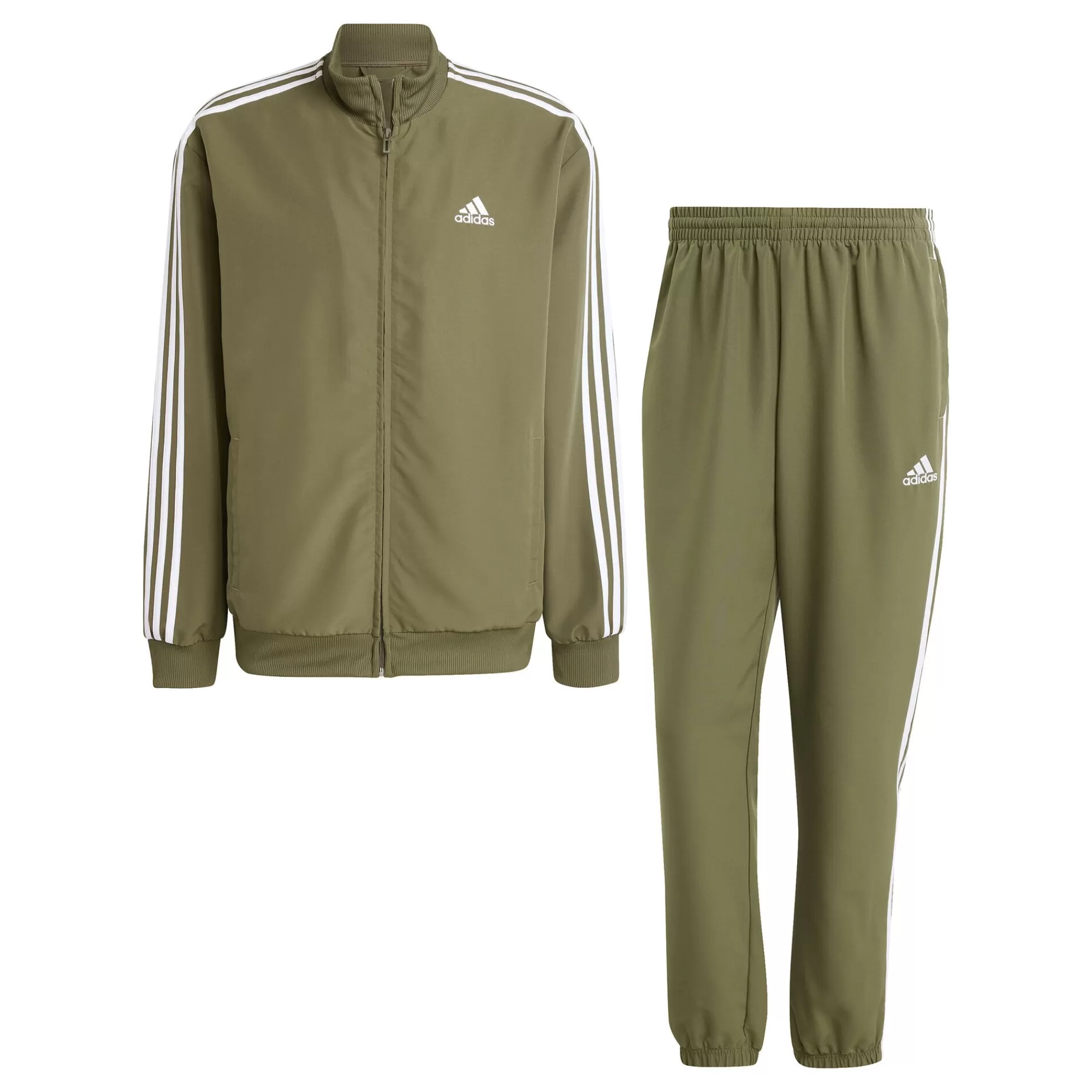 3Stripes Woven Tracksuit Men - Olive, White>adidas Cheap