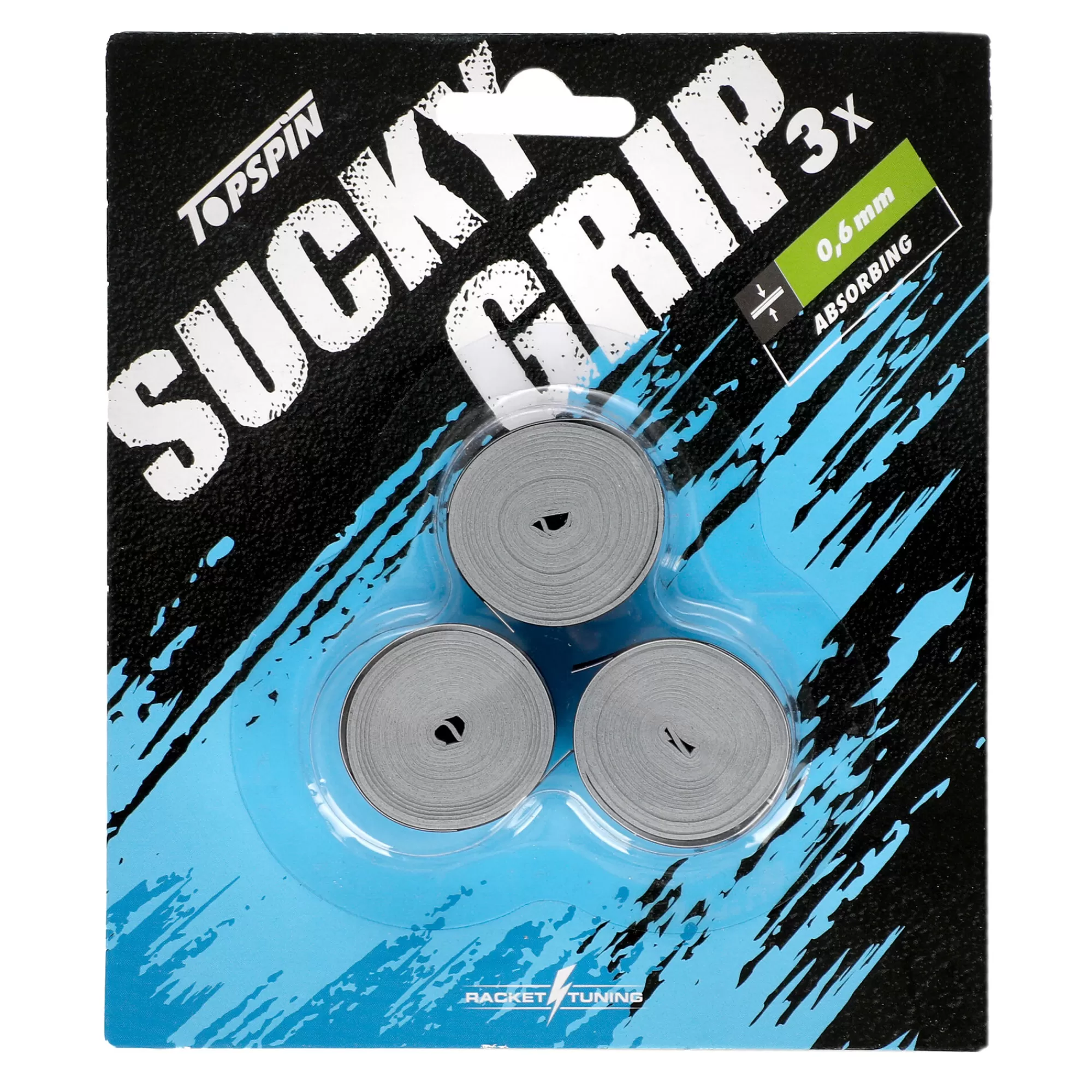 Sucky Grip 3 Pack - Grey>Topspin Shop