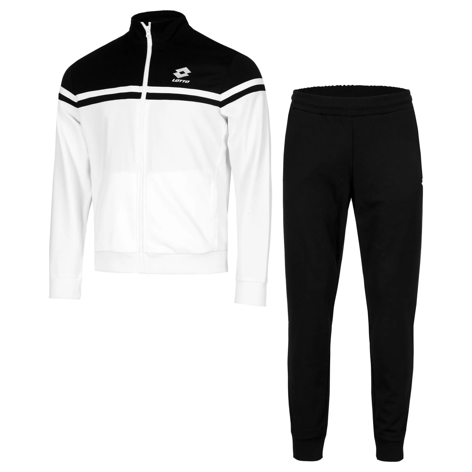 Suit Circle Tracksuit Men - Black, White>Lotto Cheap