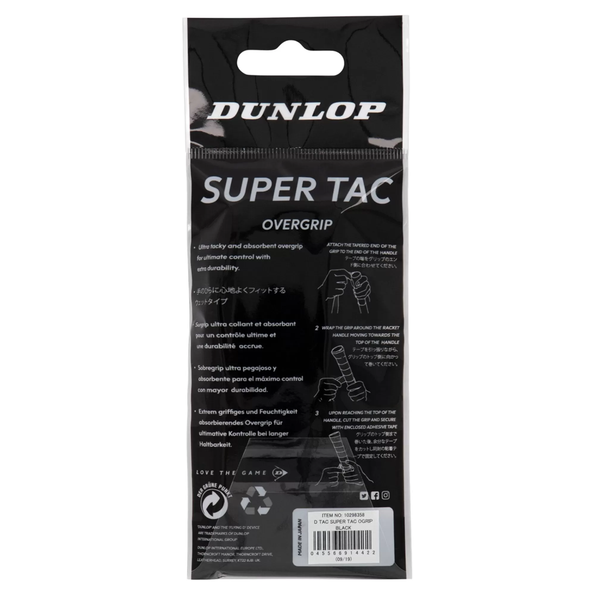 Super Tac 1 Pack - Black>Dunlop Shop