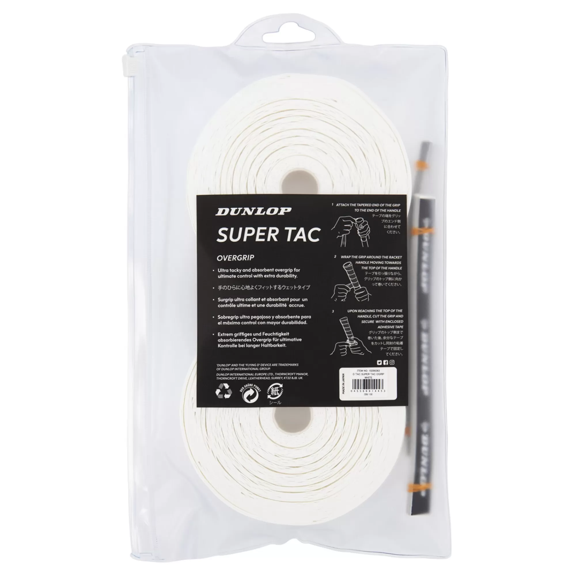 Super Tac 30 Pack - White>Dunlop Online