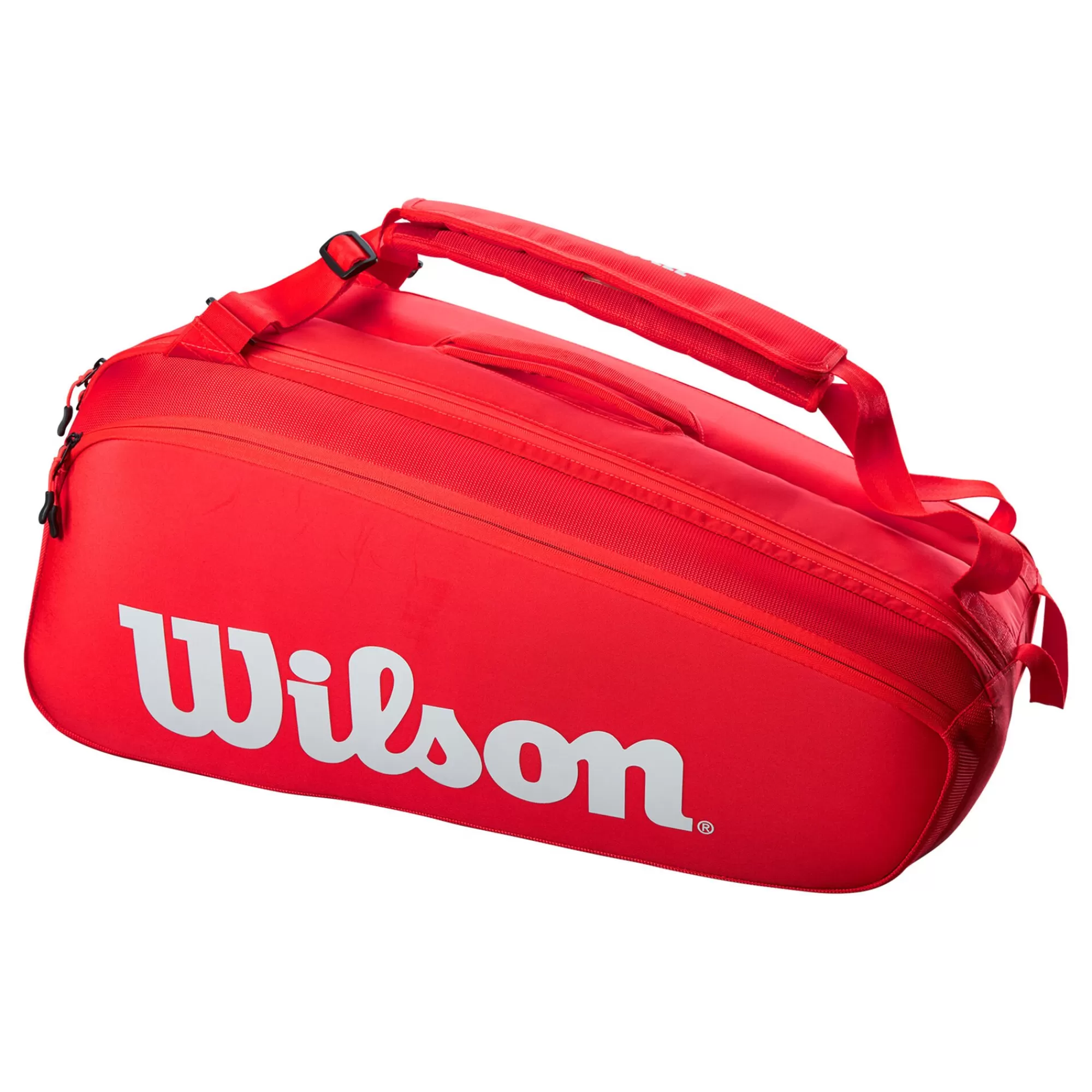 Super Tour Racket Bag 9 Pack - Red, White>Wilson Outlet