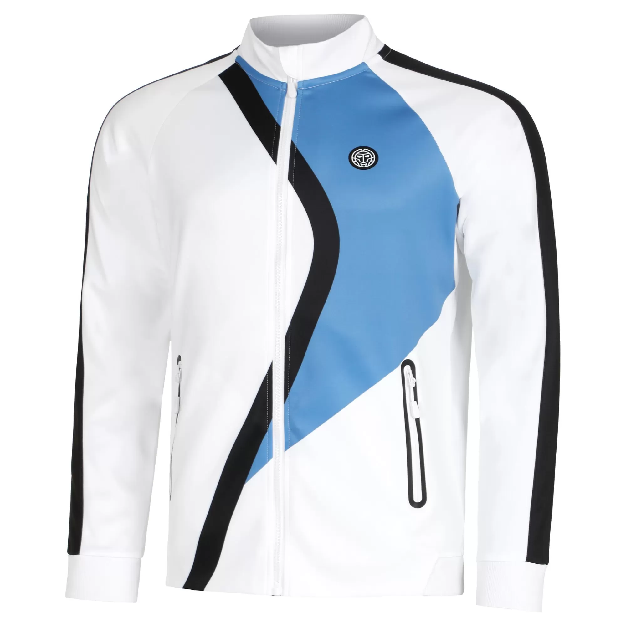 Swing Styles Printed Training Jacket Men - White, Blue>BIDI BADU Store
