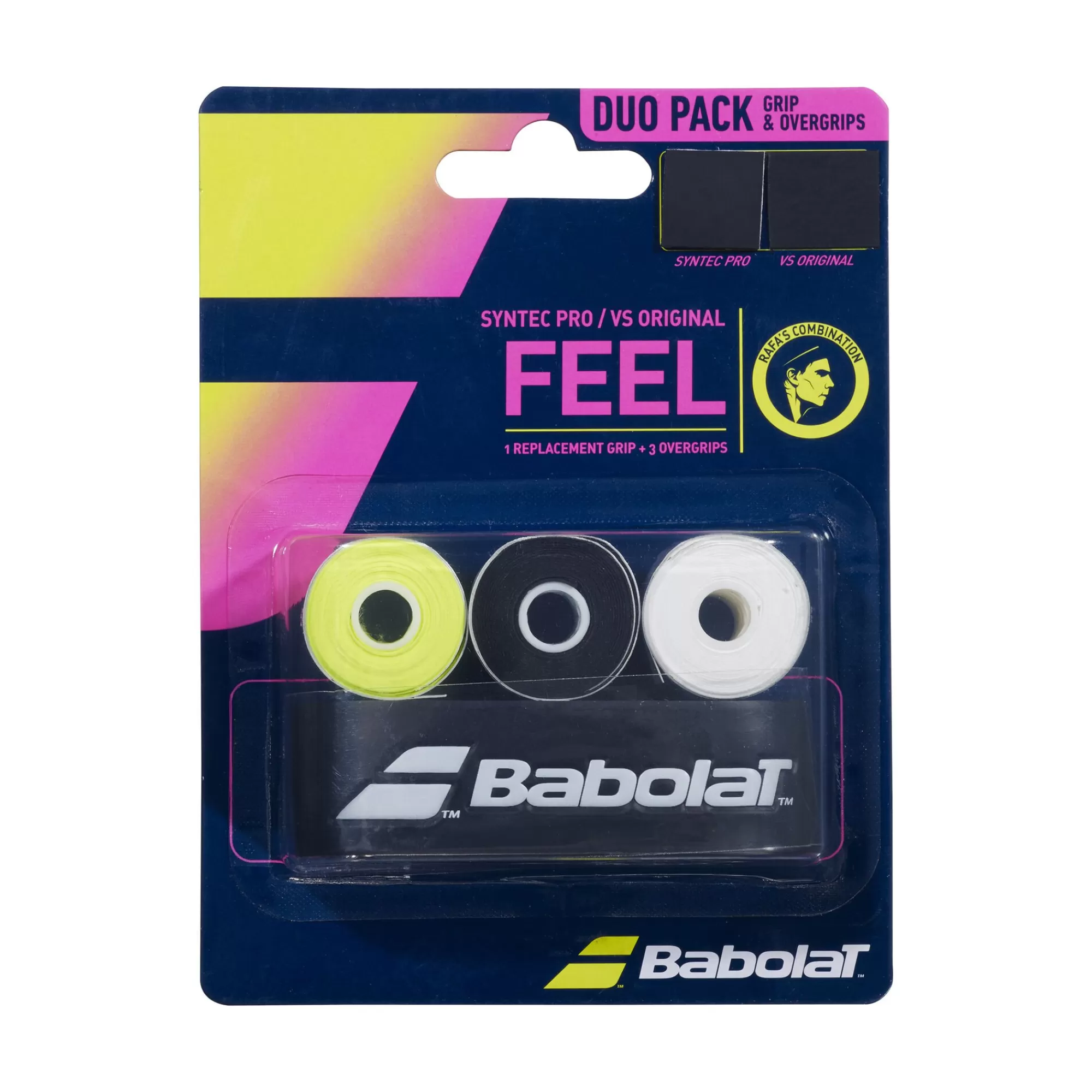 Syntec Pro X1 + VS Orig X3 4 Pack - Multicoloured>Babolat Best