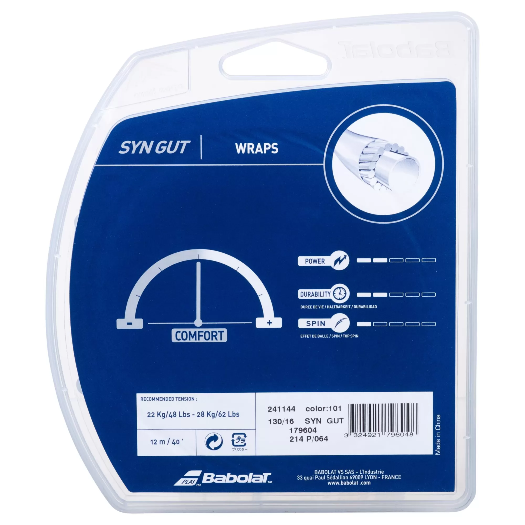 Synthetic Gut String Set 12m - White>Babolat Fashion