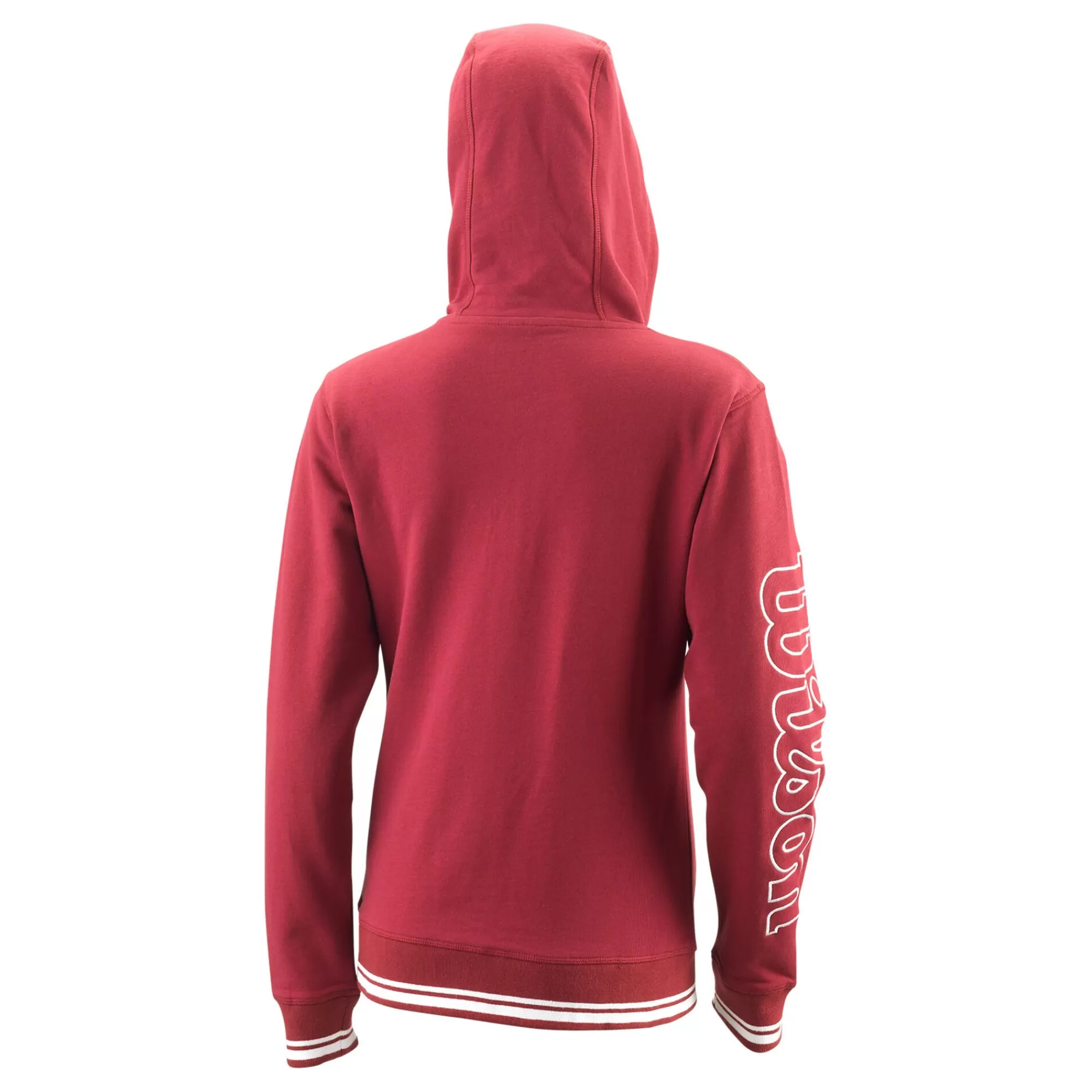 Team II Zip Hoodie Women - Dark Red, White>Wilson Outlet
