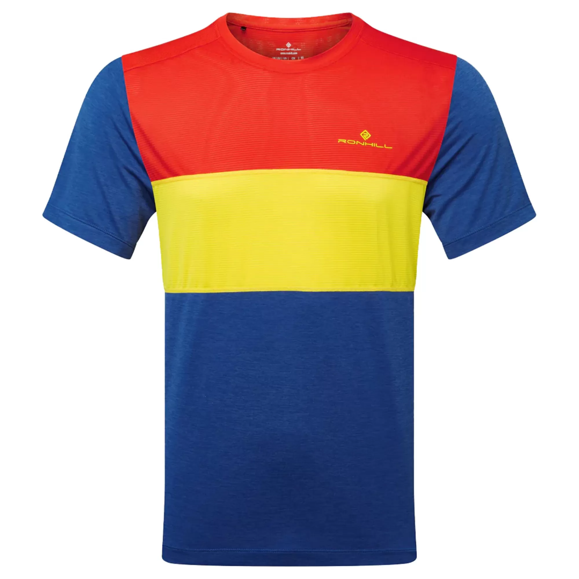 Tech Trio Running Shirt Men - Blue, Orange>Ronhill Outlet