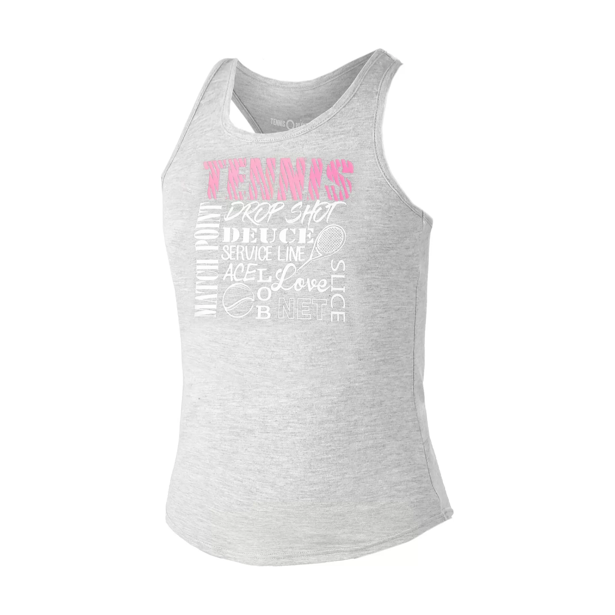 Tennis World Tank Top Girls - Grey, Multicoloured>Tennis-Point Store
