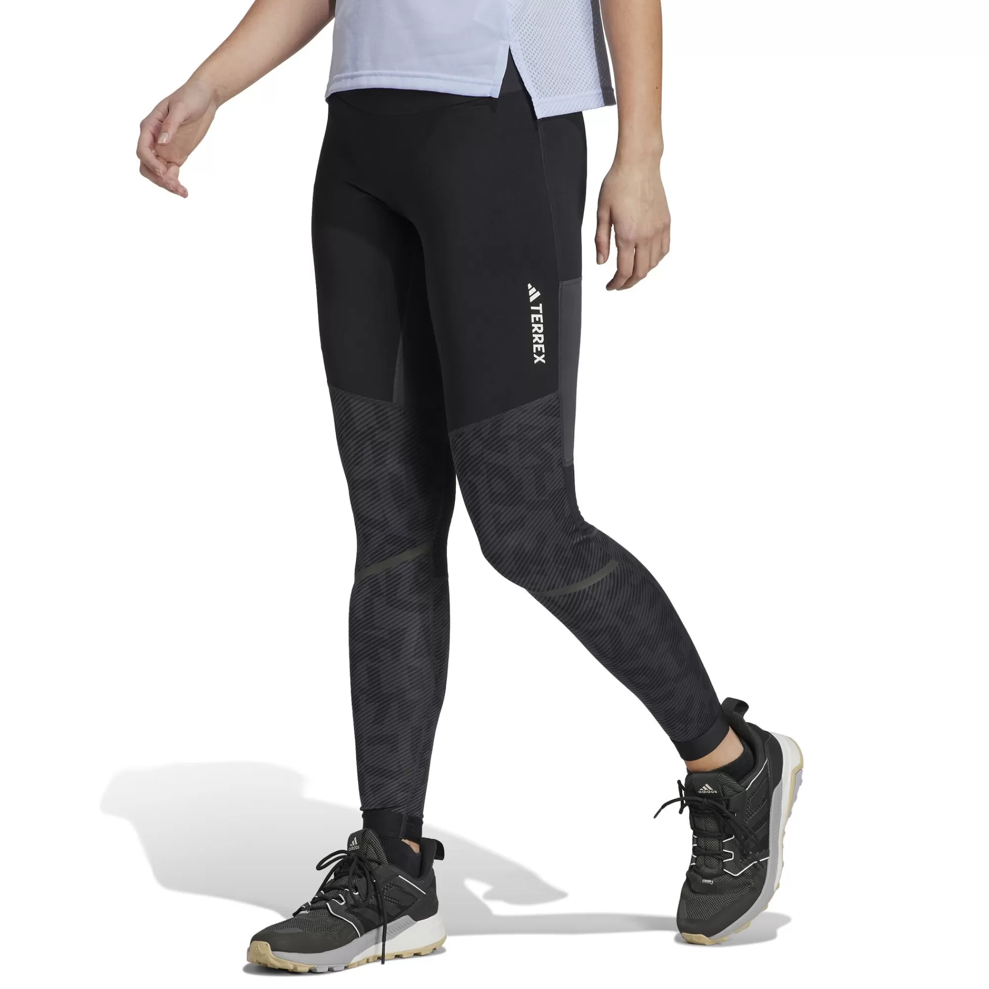 Terrex AGR Running Tights Women - Dark Grey>adidas Cheap