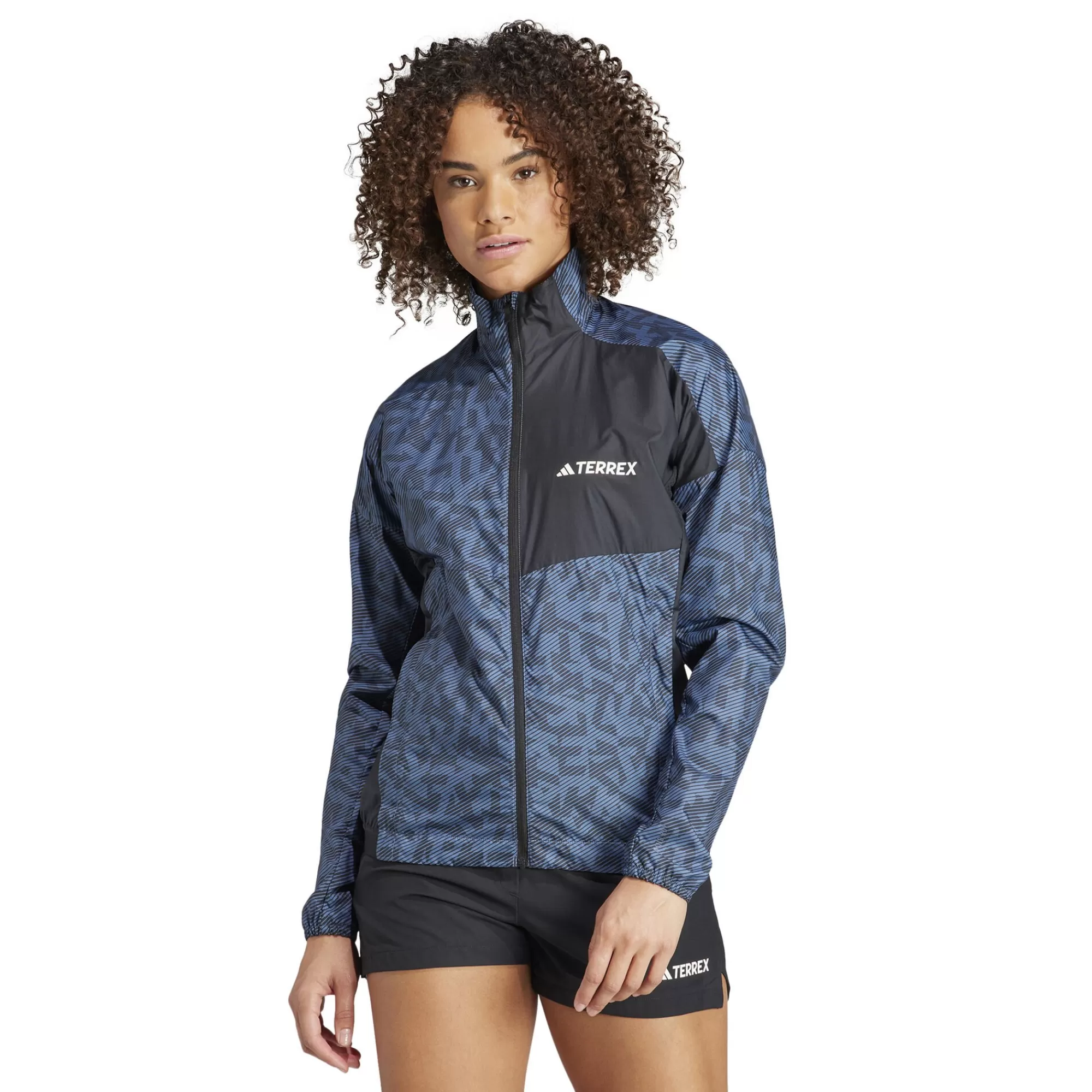 Terrex Trail Wind Running Jacket Women - Grey, Black>adidas Clearance
