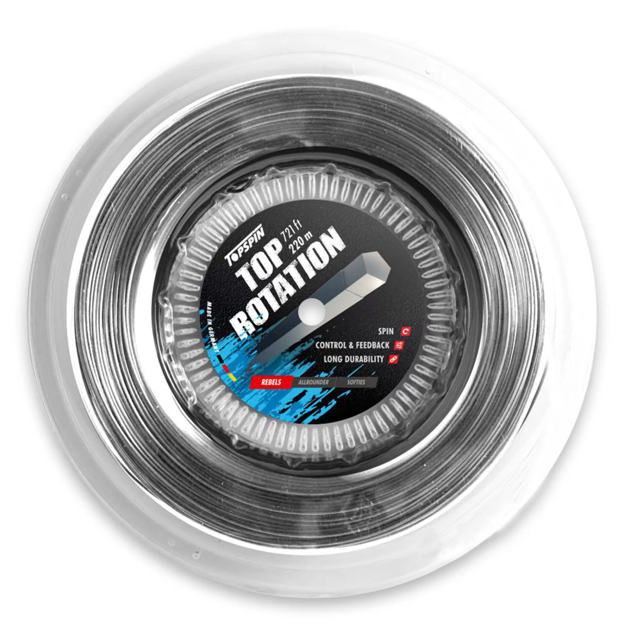 Top Rotation 220m String Reel - Grey>Topspin Hot