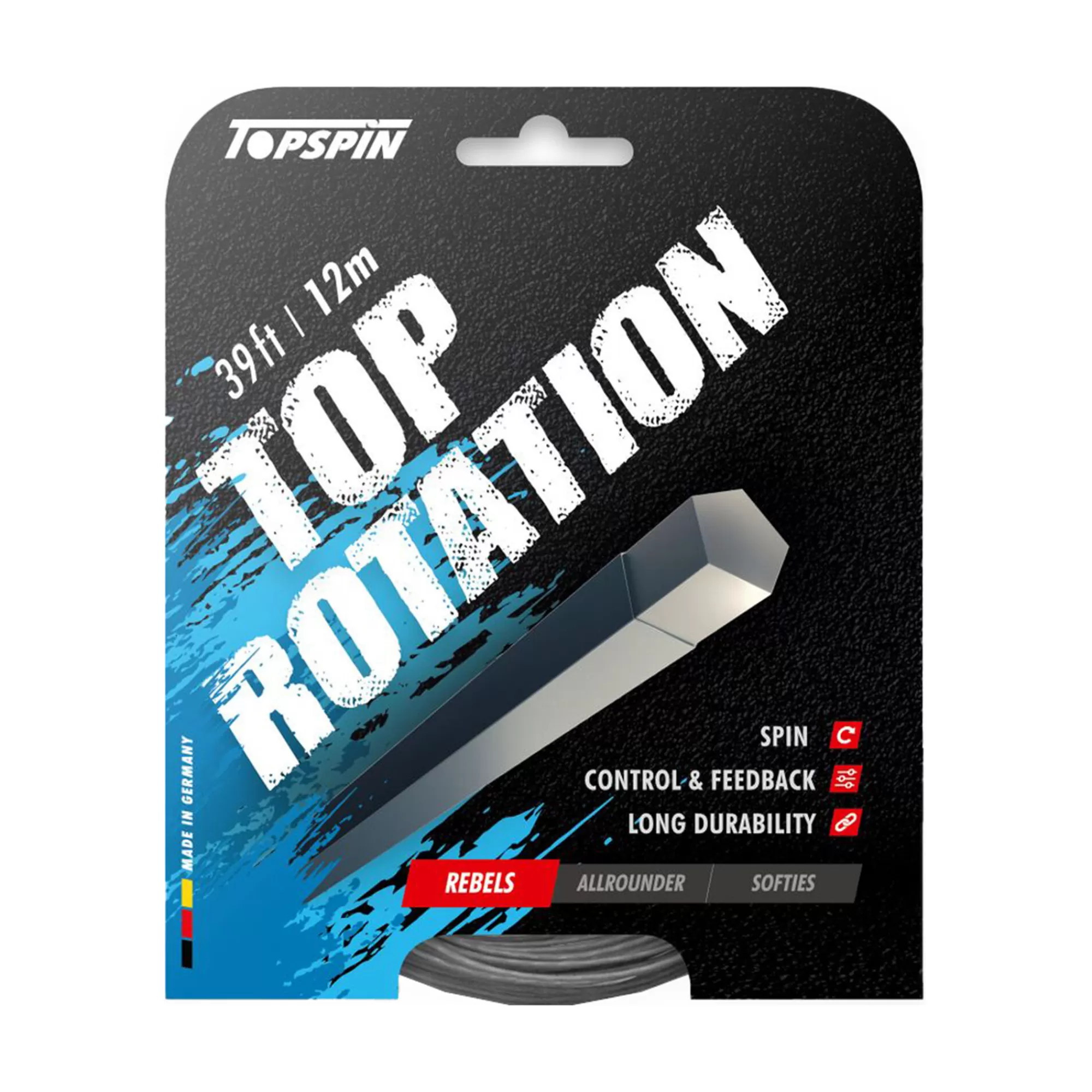 Top Rotation 12m String Set - Grey>Topspin Flash Sale