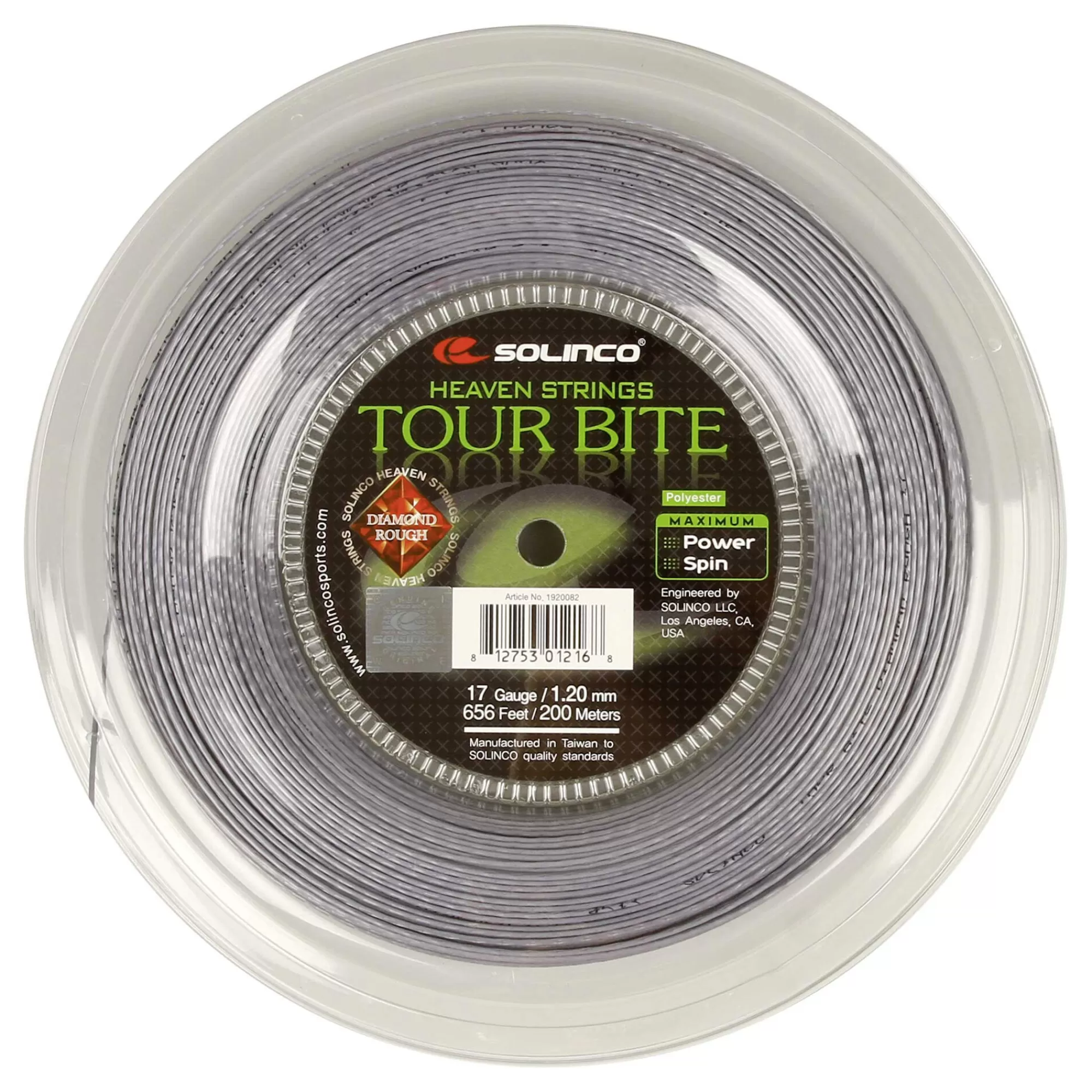 Tour Bite Diamond Rough String Reel 200m - Silver>Solinco Fashion