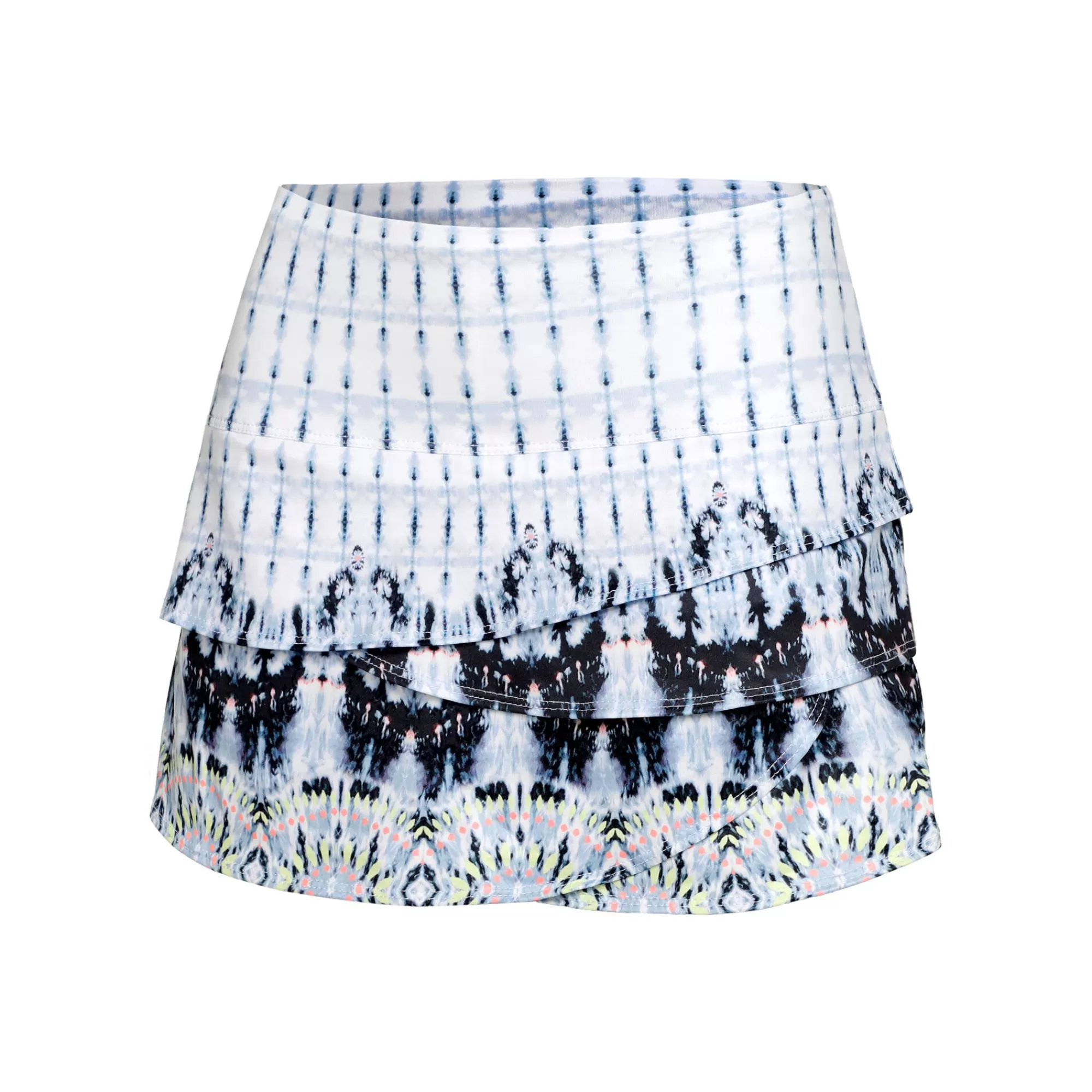 Tye Dye Groove Skirt Women - White, Blue>Lucky in Love Shop