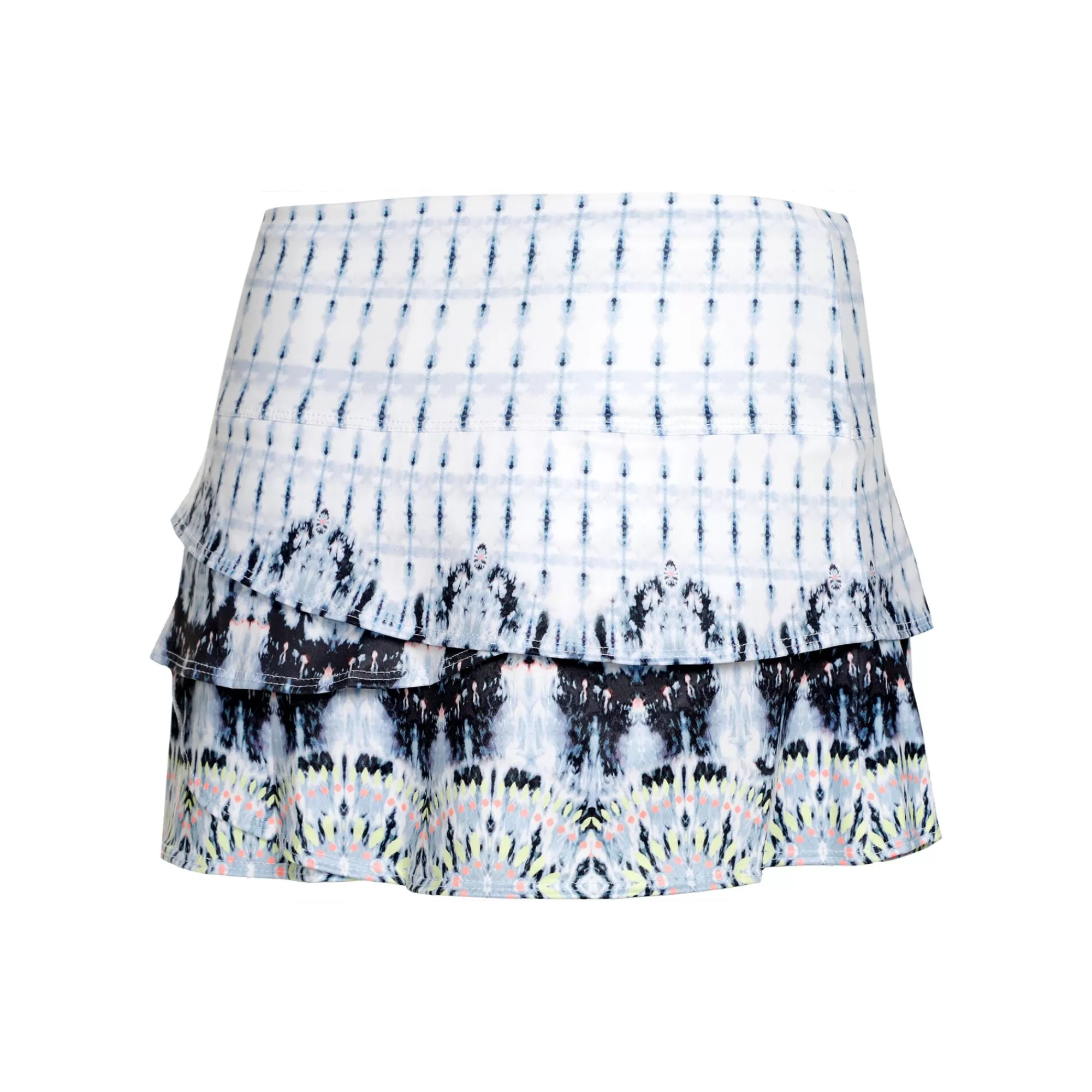 Tye Dye Groove Skirt Women - White, Blue>Lucky in Love Shop