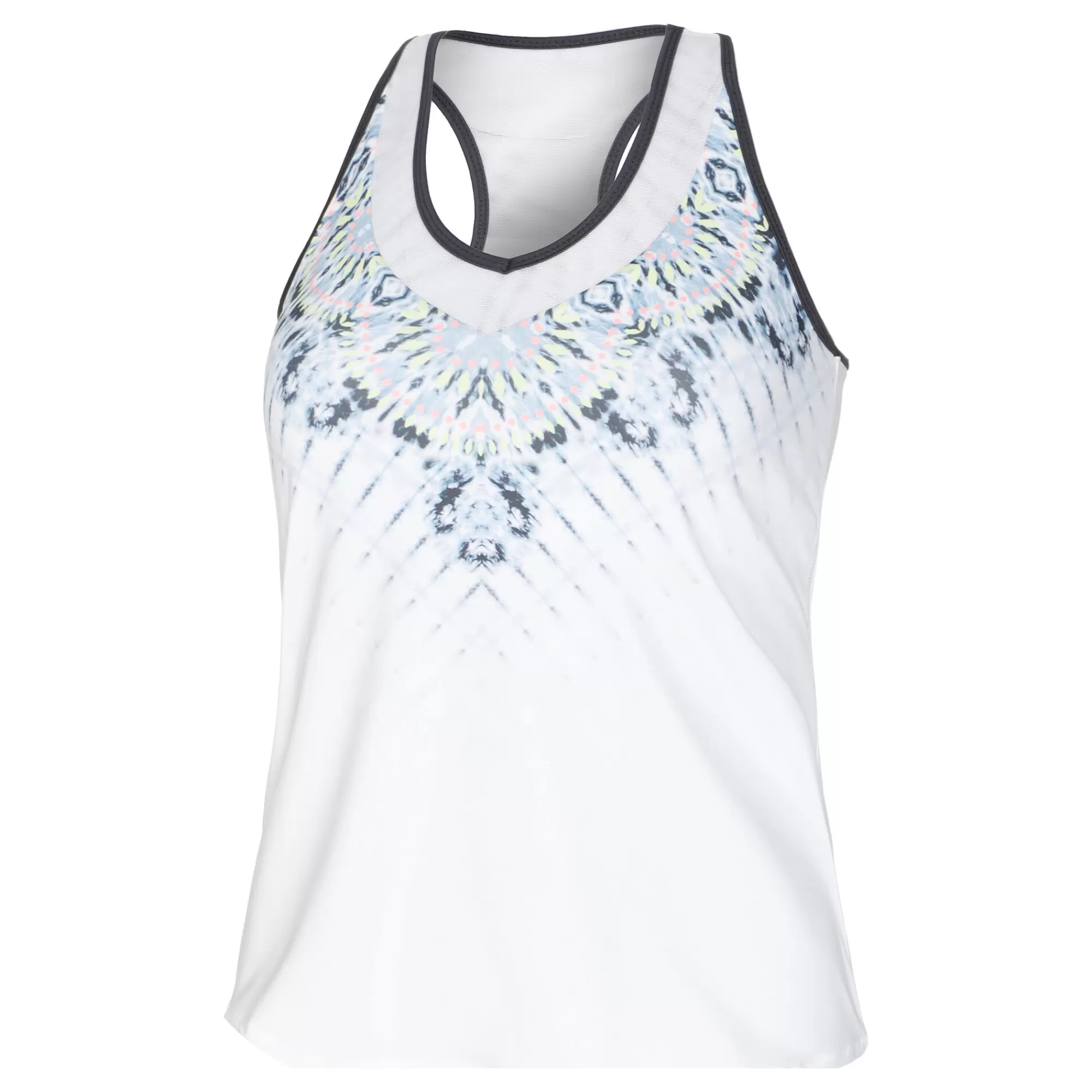 Tye Dye Groove Tank Top Women - White, Blue>Lucky in Love Clearance