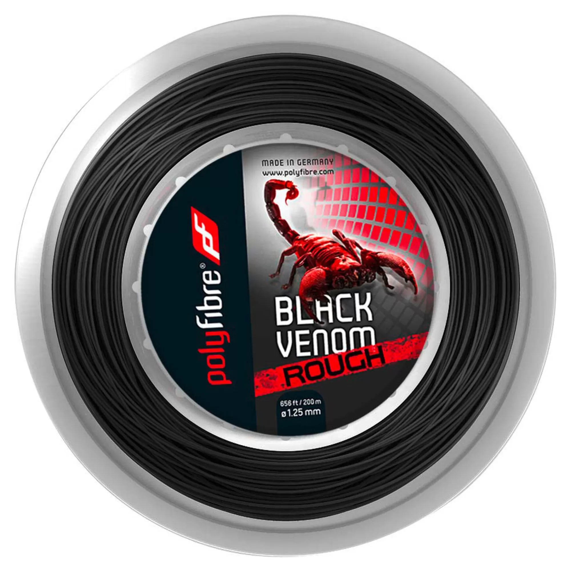Venom Rough String Reel 200m - Black>Polyfibre Shop