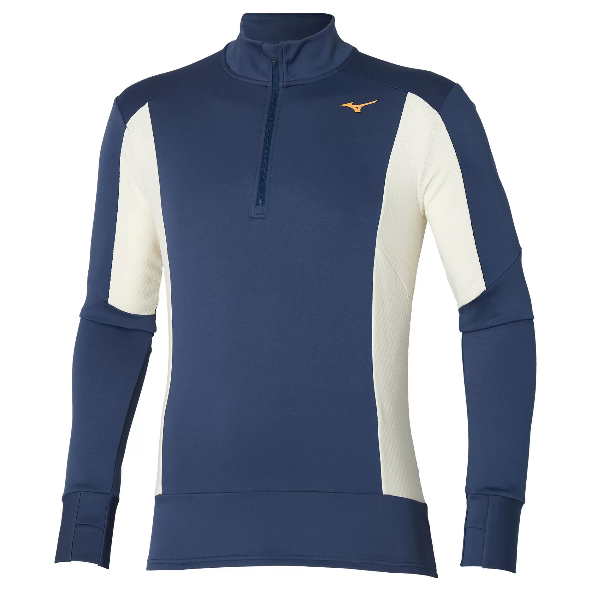 Warmalite HZ Running Shirt Men - Dark Blue, Cream>Mizuno Sale