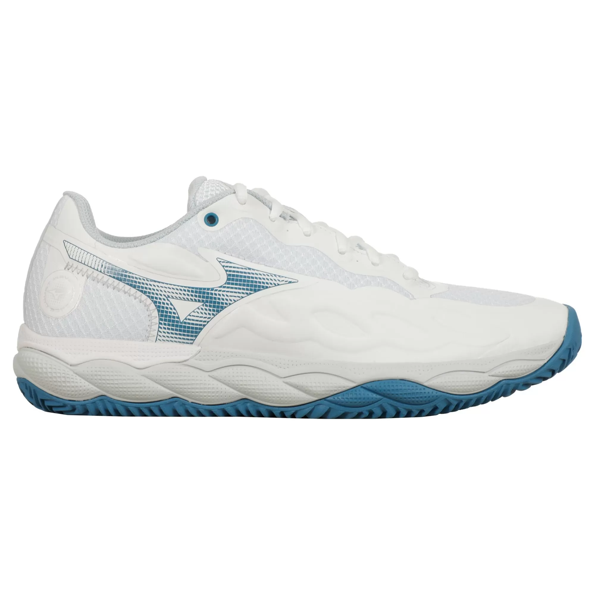 Wave Enforce Court Clay Court Shoe Women - White, Blue>Mizuno Clearance