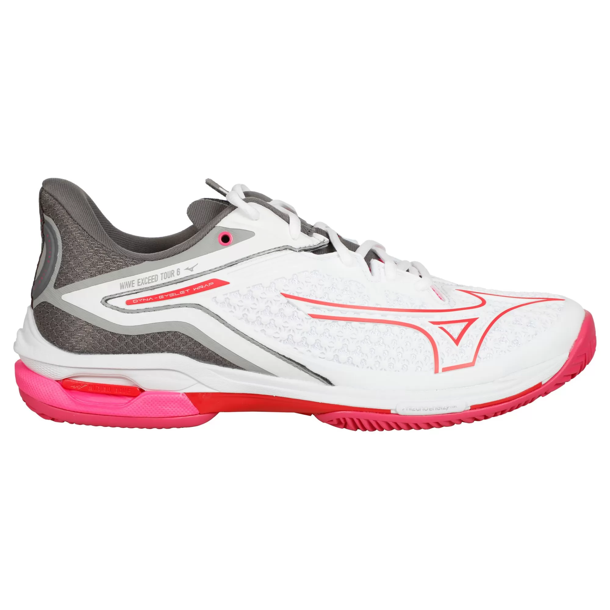 Wave Exceed Tour 6 Clay Court Shoe Women - White, Grey>Mizuno Best