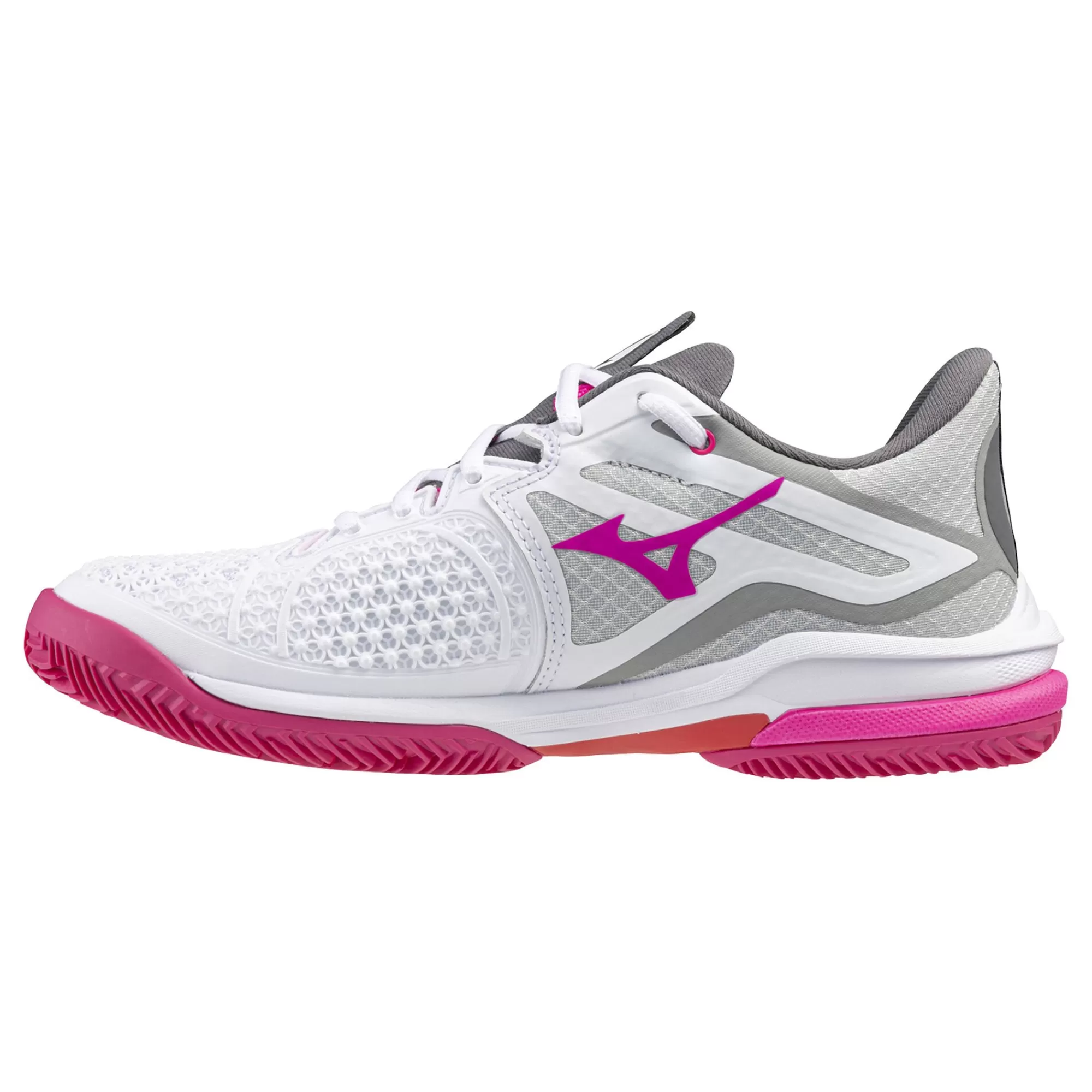 Wave Exceed Tour 6 Clay Court Shoe Women - White, Grey>Mizuno Best