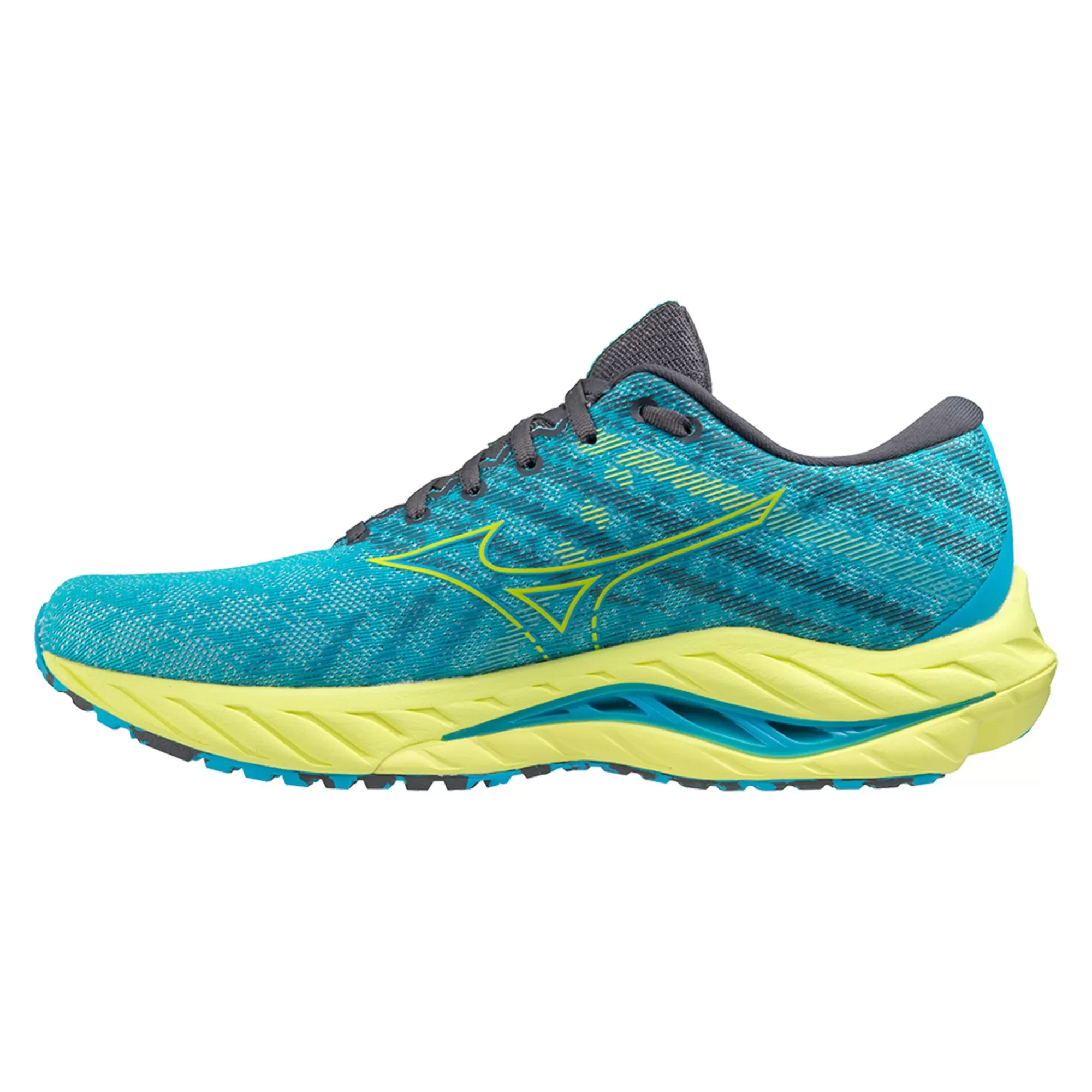 Wave Inspire 19 Stability Running Shoe Men - Blue, Neon Yellow>Mizuno Cheap