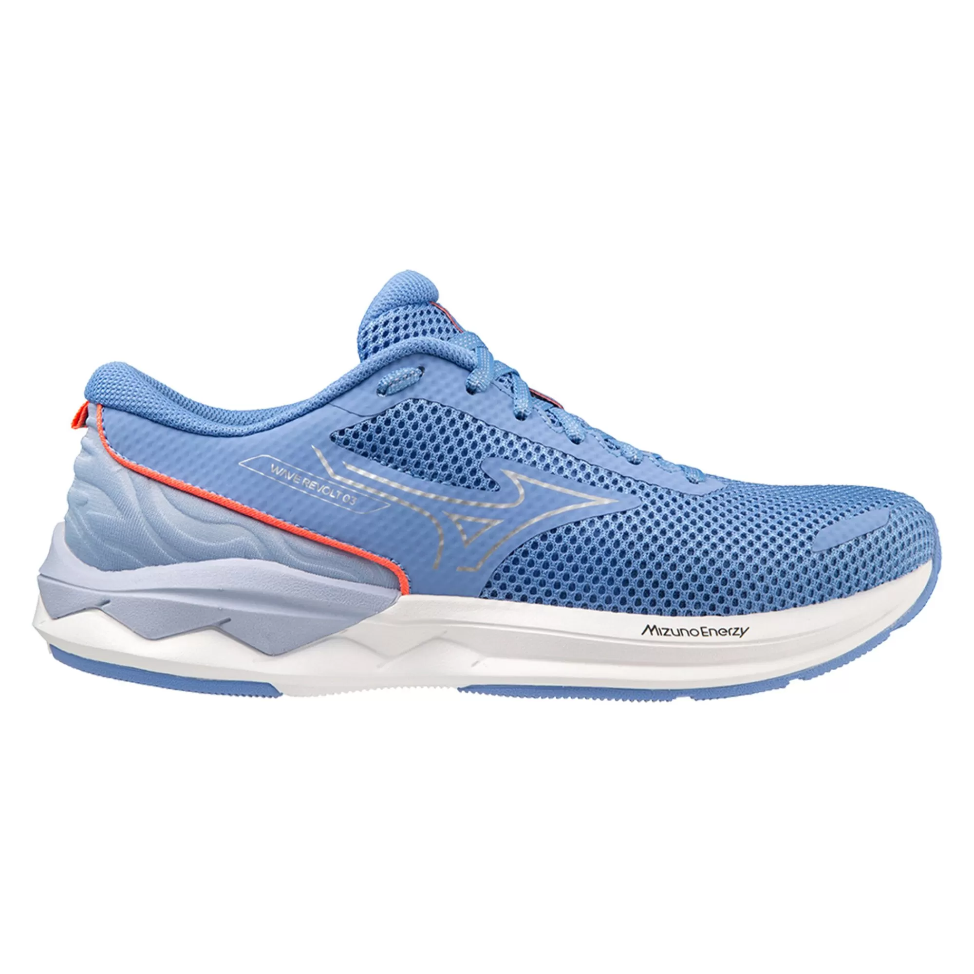 Wave Revolt 3 Neutral Running Shoe Women - Light Blue, Red>Mizuno Flash Sale