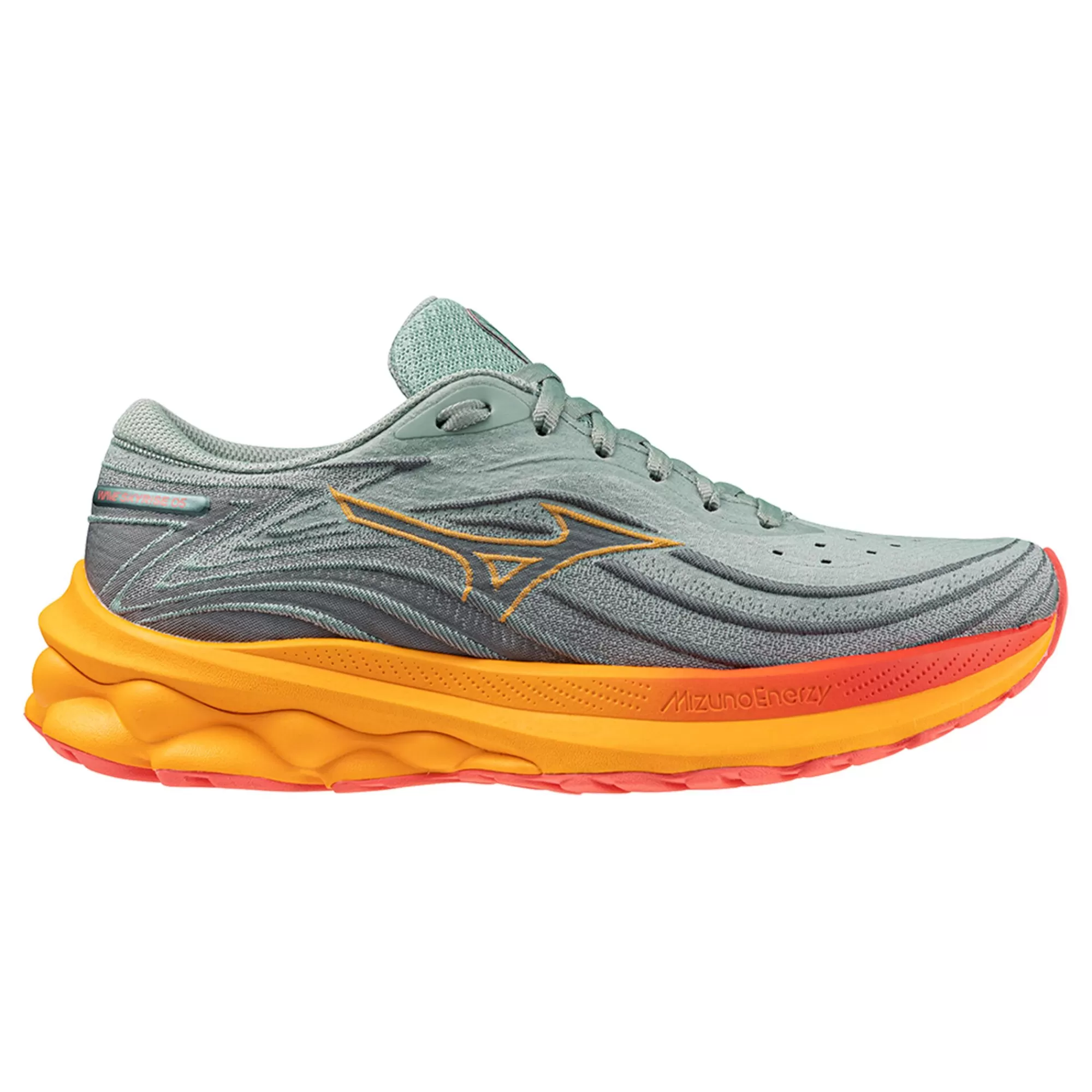 Wave Skyrise 5 Neutral Running Shoe Women - Grey, Orange>Mizuno Cheap