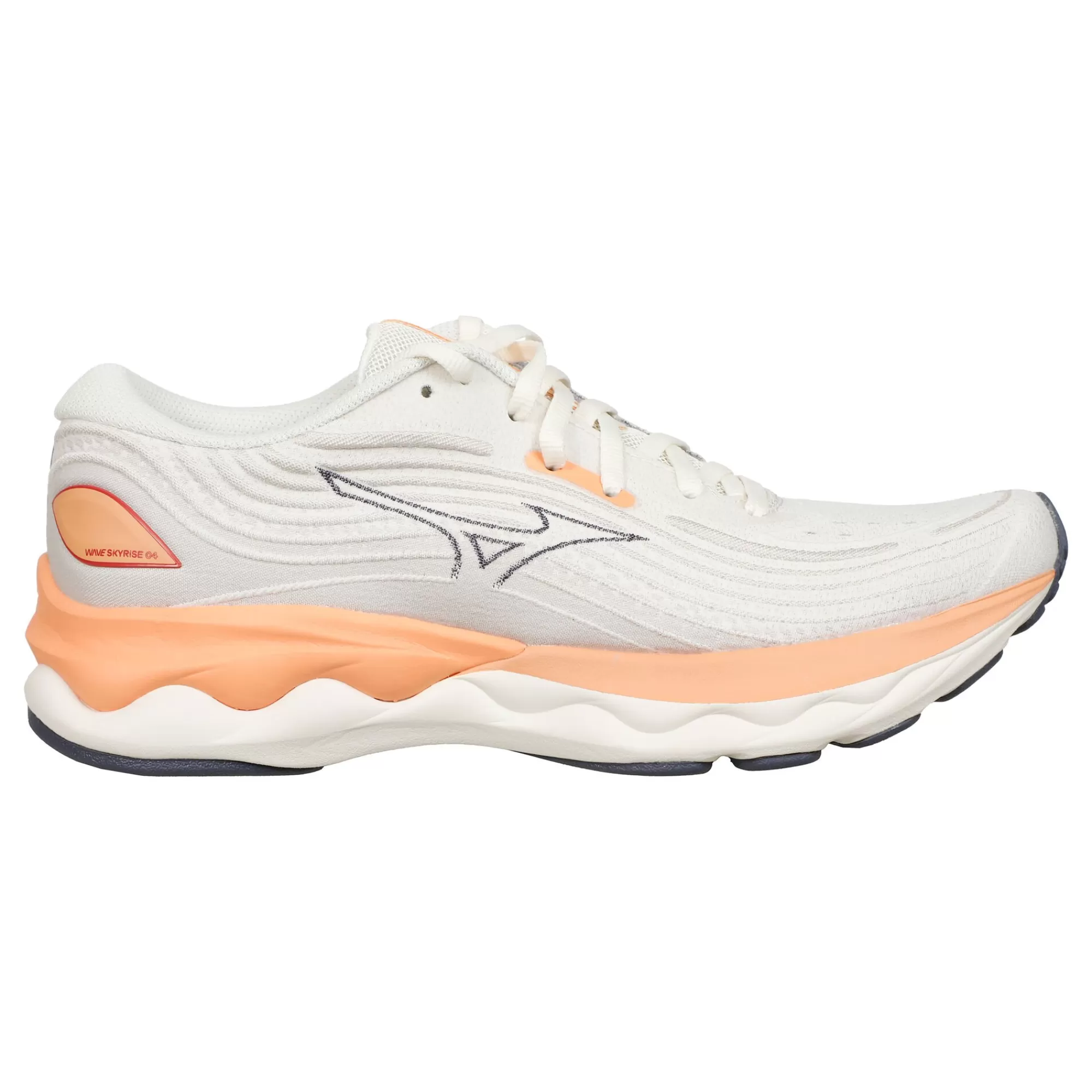 Wave Skyrise 4 Neutral Running Shoe Women - White, Coral>Mizuno Cheap