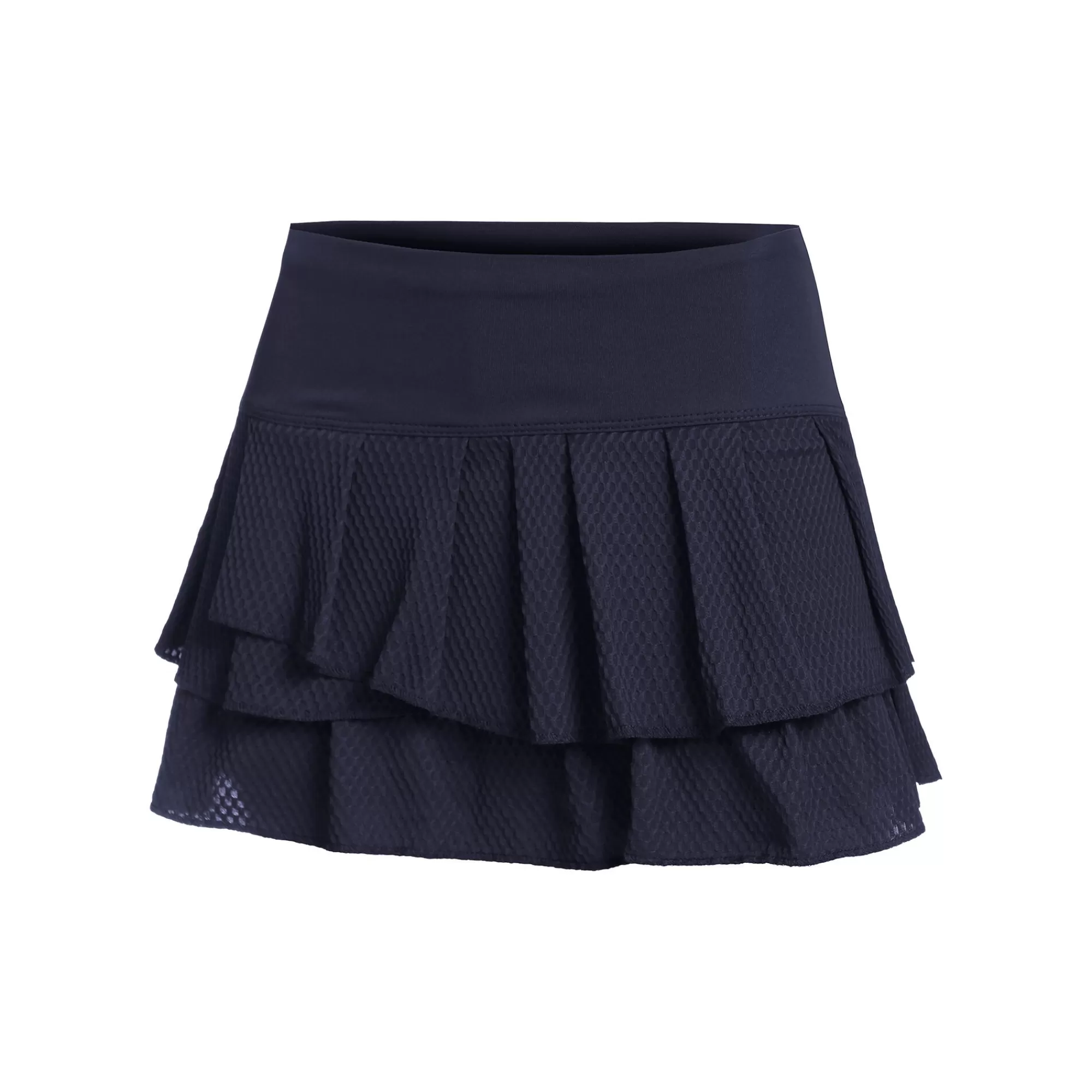 Wavy Pleat Tier Skirt Women - Dark Blue>Lucky in Love Cheap