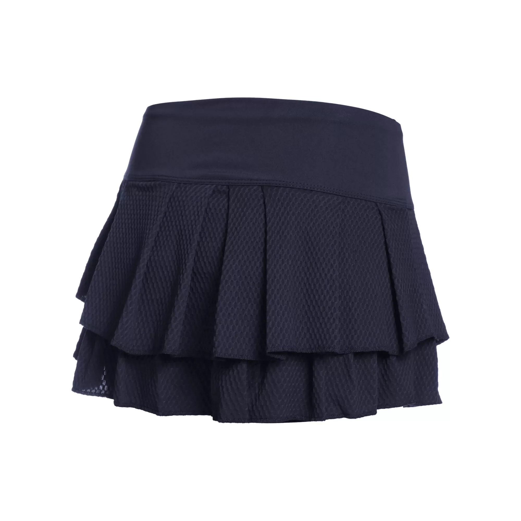 Wavy Pleat Tier Skirt Women - Dark Blue>Lucky in Love Cheap