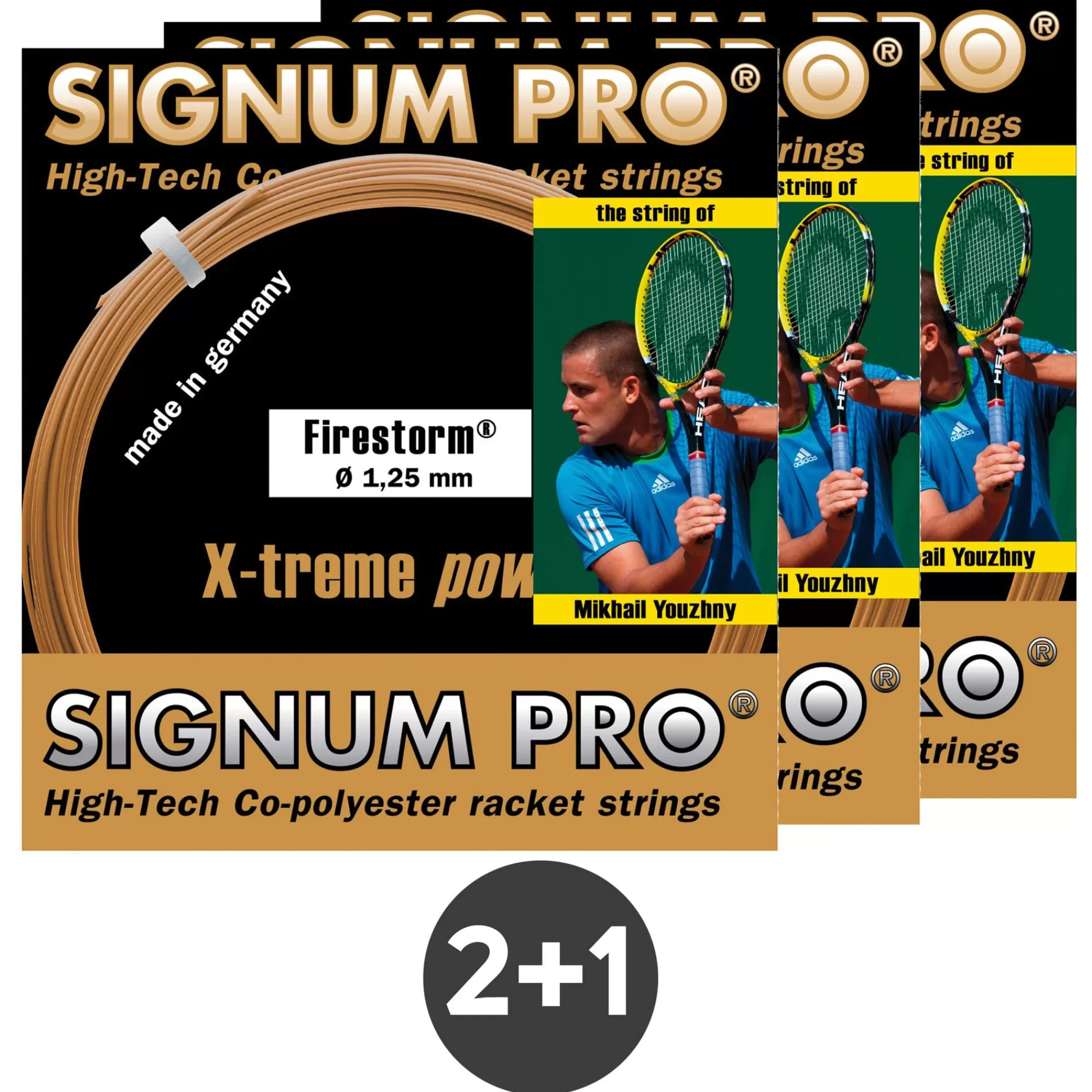 3x Firestorm Metallic String Set 12,2m - Gold>Signum Pro Store