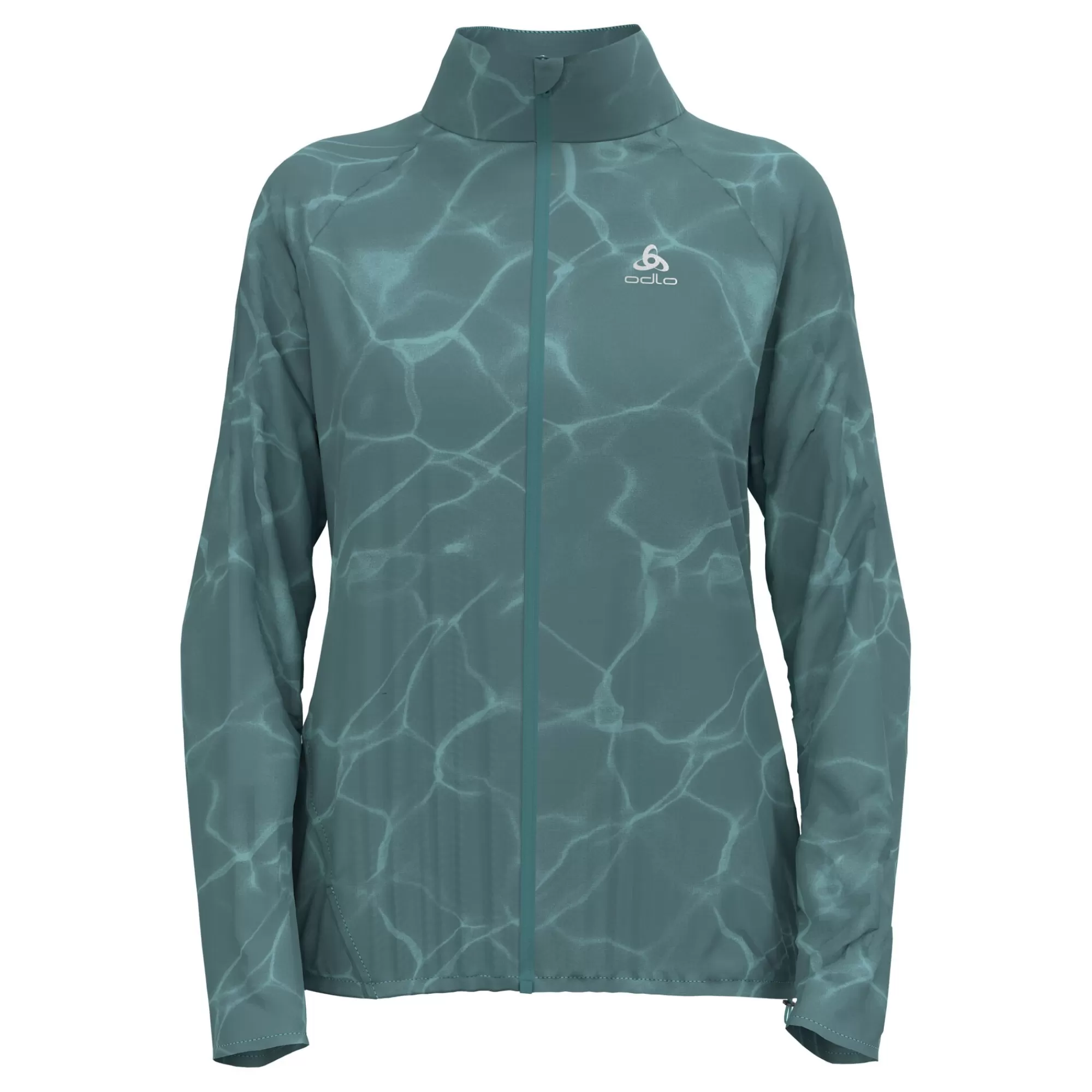Zeroweight Print Running Jacket Women - Blue Grey>Odlo New