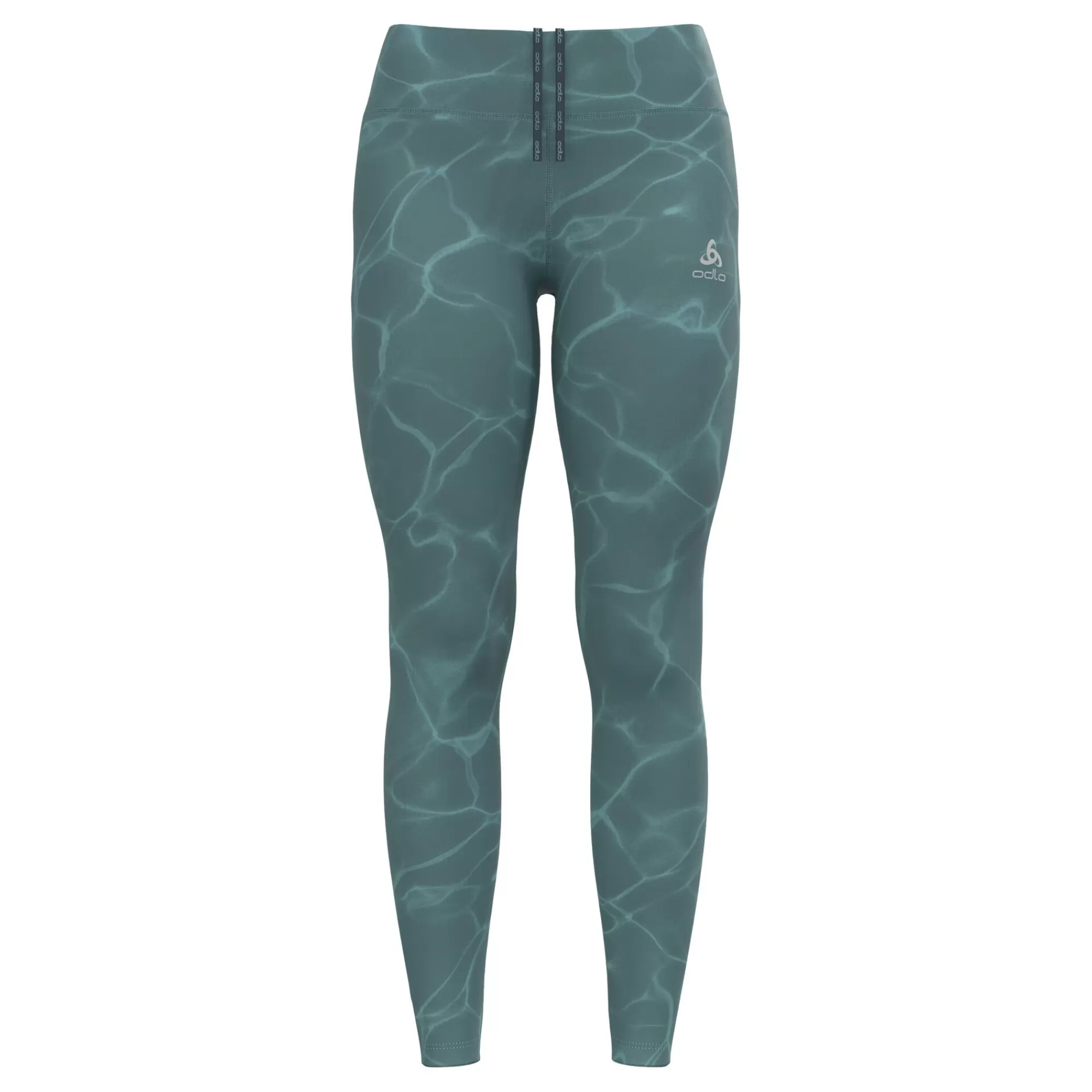 Zeroweight Print Running Tights Women - Blue Grey>Odlo Best