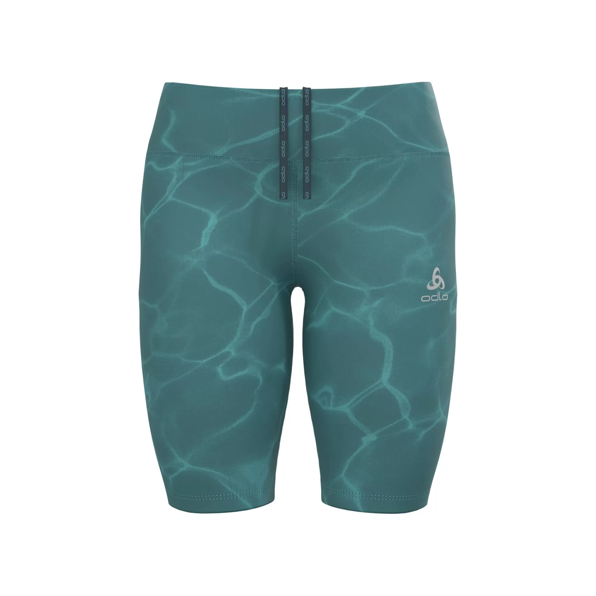 Zeroweight Print Running Tights Women - Blue Grey>Odlo Hot